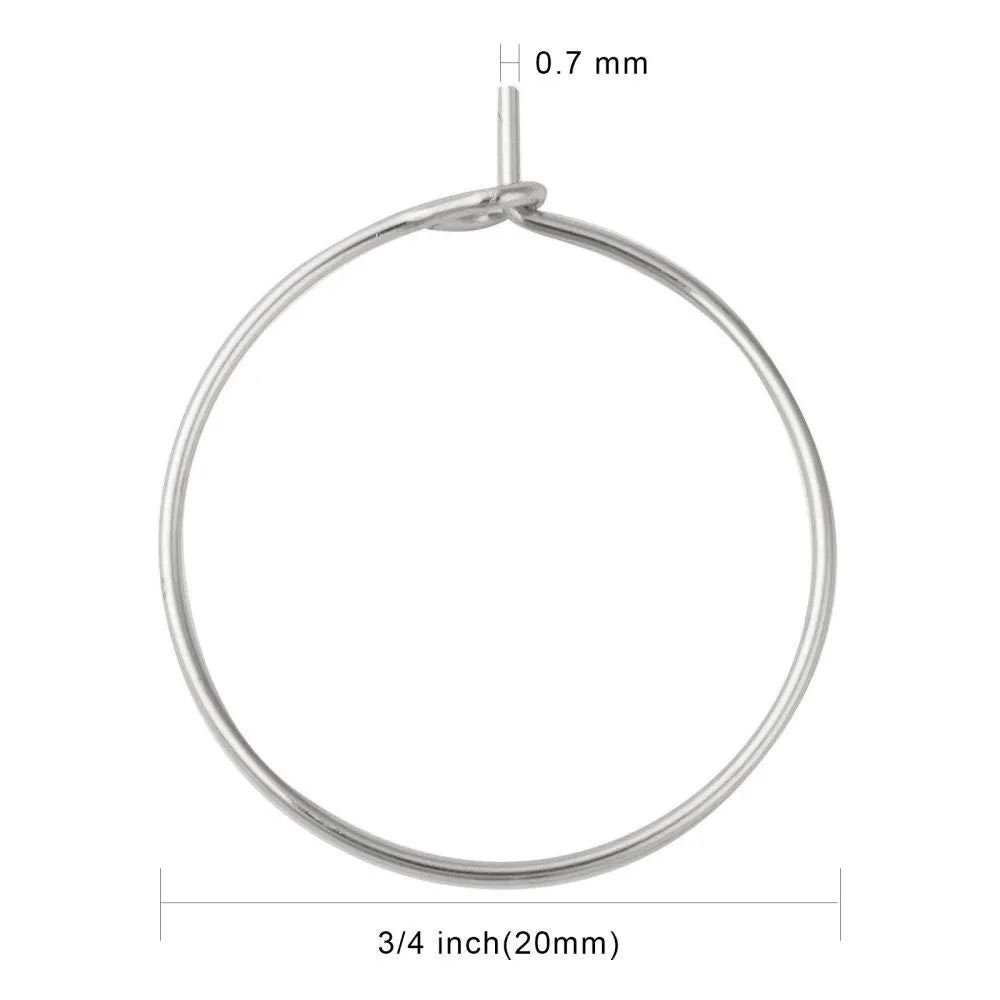 10 Surgical stainless steel hoops, 4 sizes available