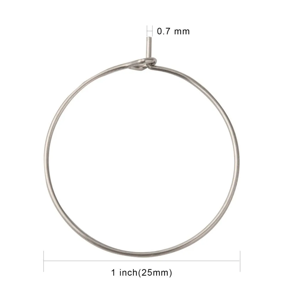 10 Surgical stainless steel hoops, 4 sizes available