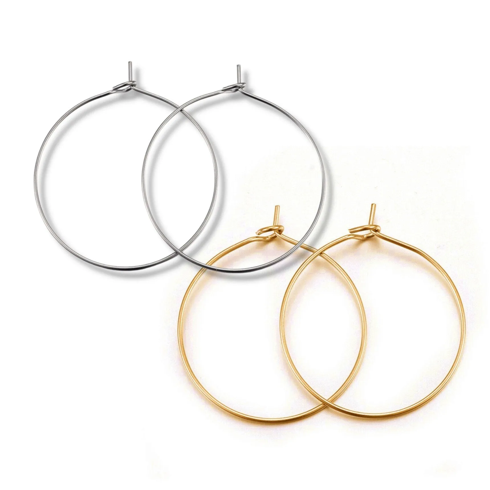 10 Surgical stainless steel hoops, 4 sizes available