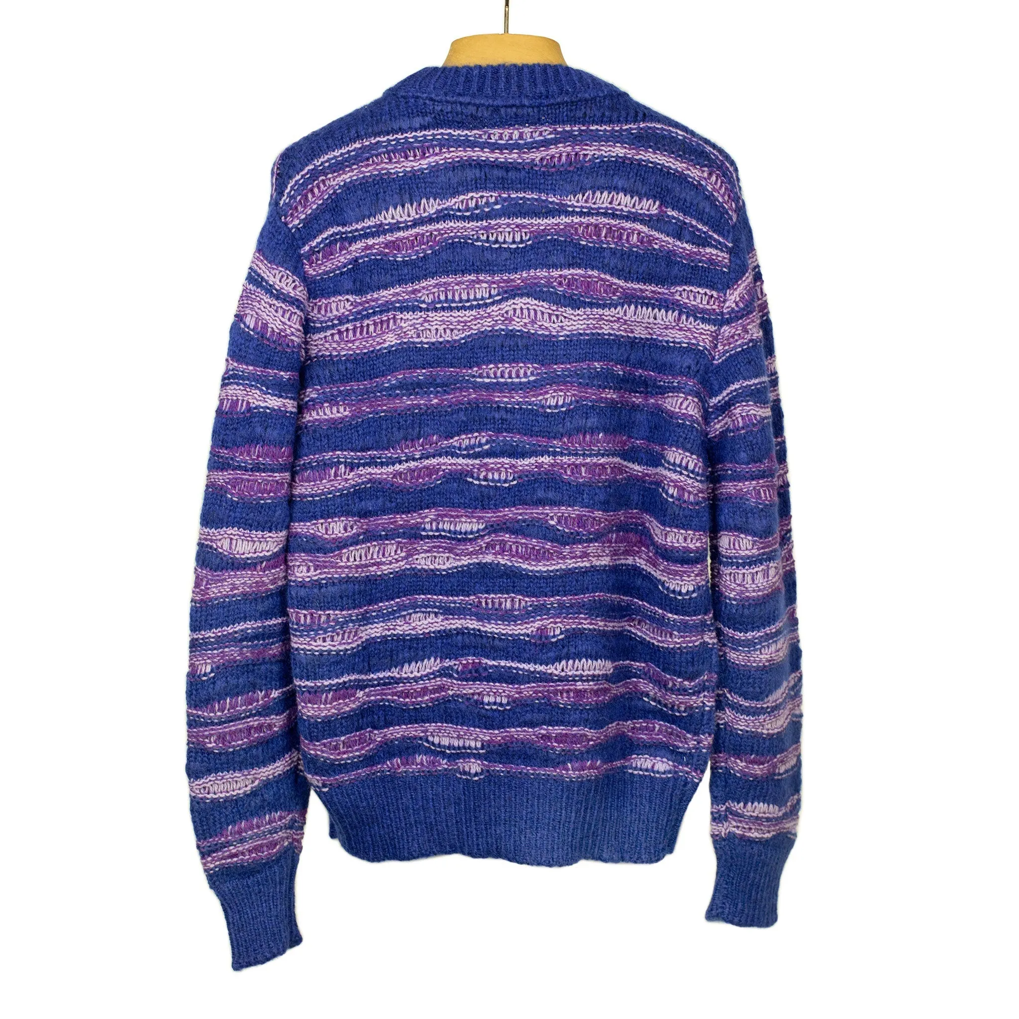 Aabuk Alpaca wool mix crewneck sweater with squiggly lines