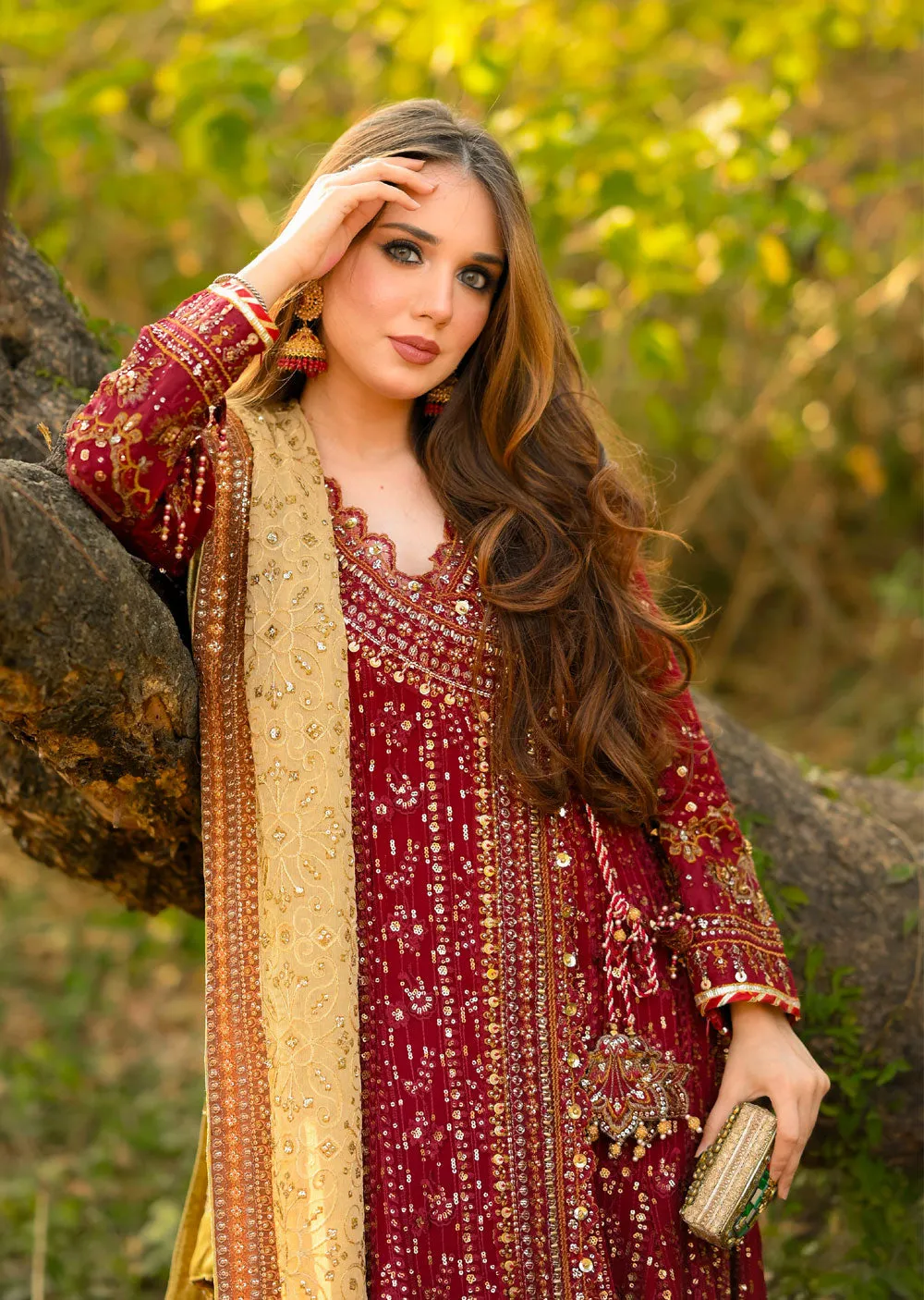 AL-3860 Readymade Maroon Ally's Dress Mummy and Me