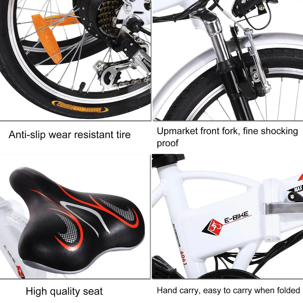 Ancheer 20 Inch Wheel Folding City Commuter Electric Bike