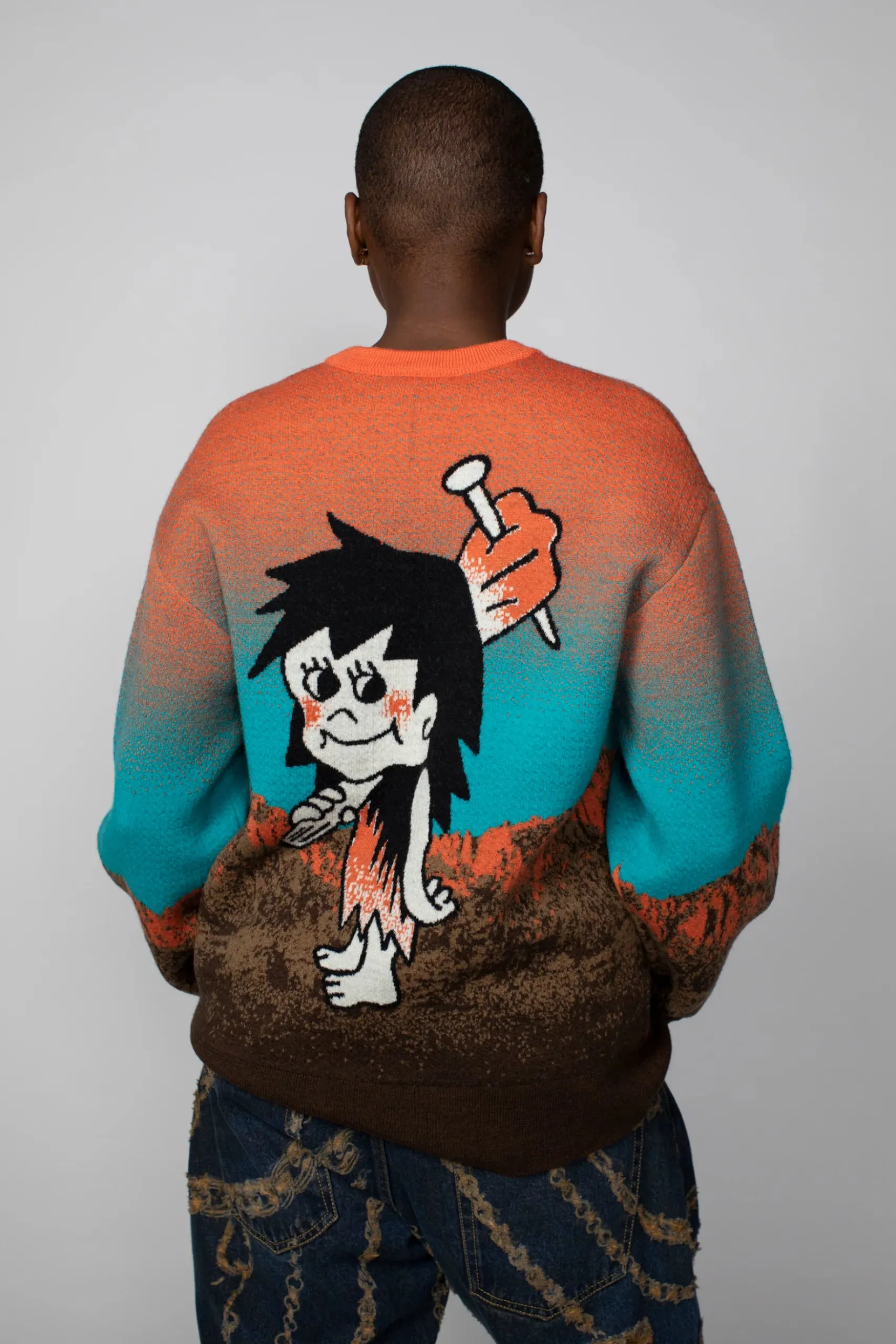 Aries Arise Cave-They Verdant Jumper - Orange