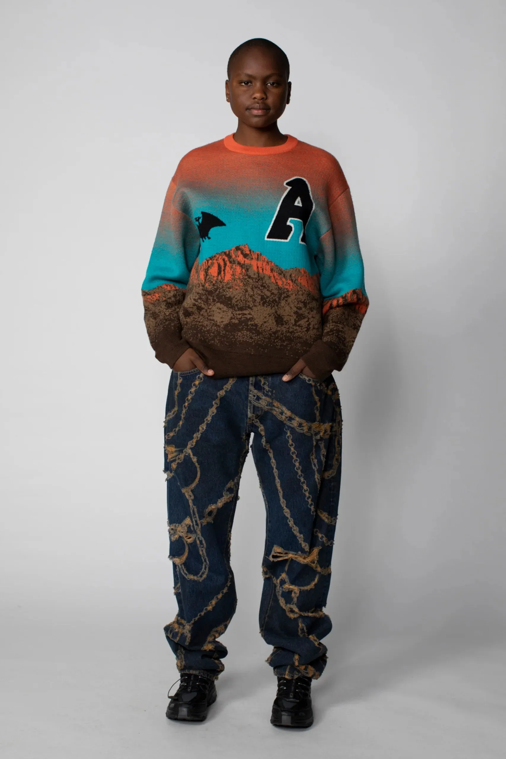 Aries Arise Cave-They Verdant Jumper - Orange