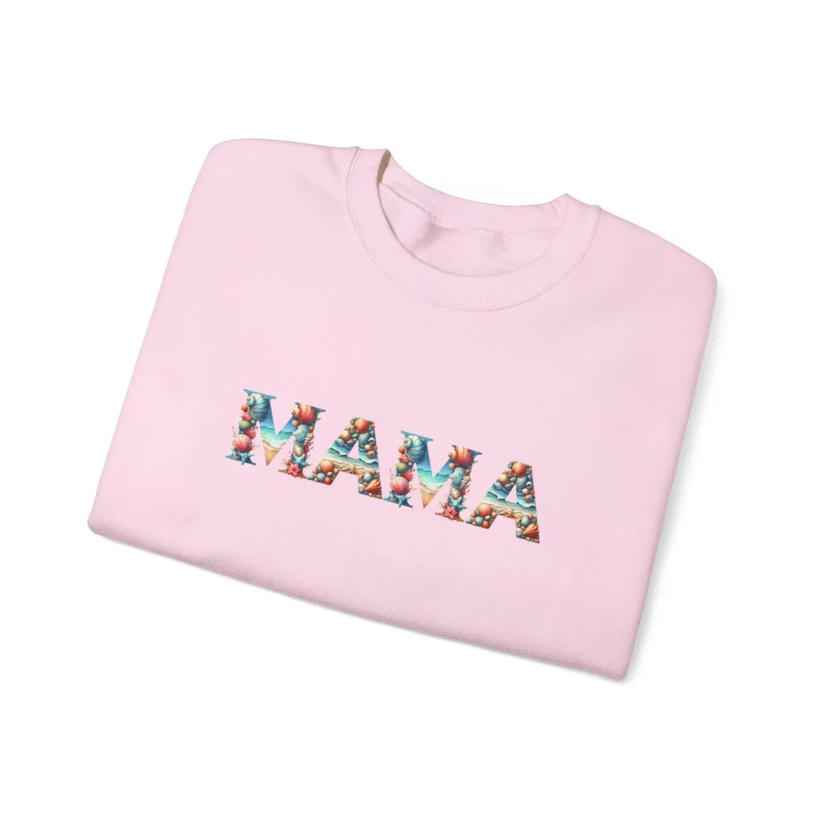 Beachy "MAMA" Sweatshirt – Cozy Gift for Mom, Starfish Sleeve