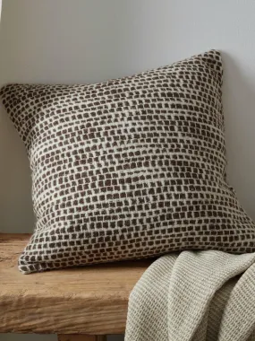 Brown Loose Weave Wool Cushion Cover 50 x 50