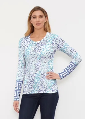 Cat Blue (7755) ~ Thermal Long Sleeve Crew Shirt