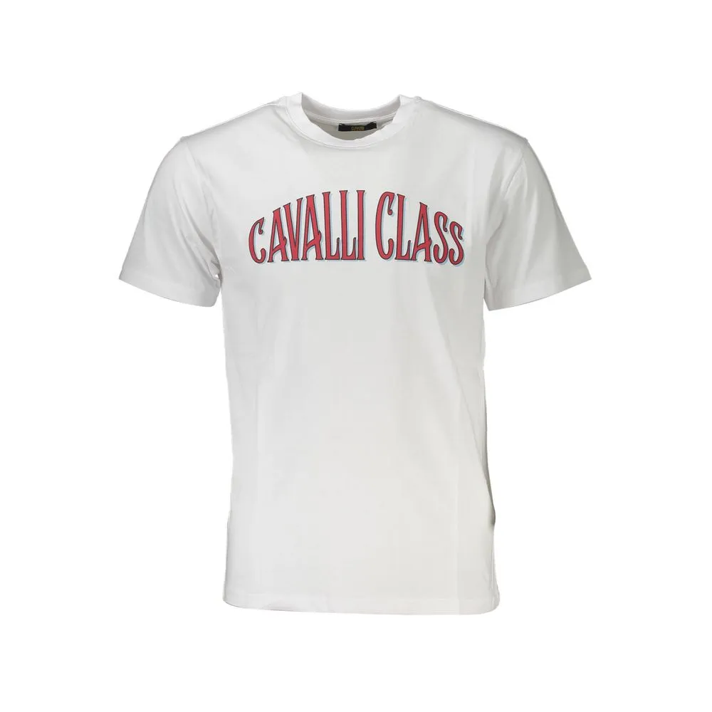 Cavalli Class White Cotton Men Men's T-Shirt