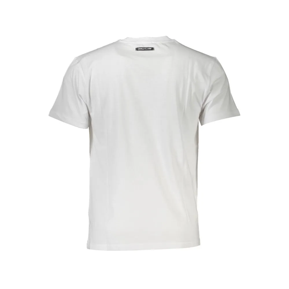 Cavalli Class White Cotton Men Men's T-Shirt