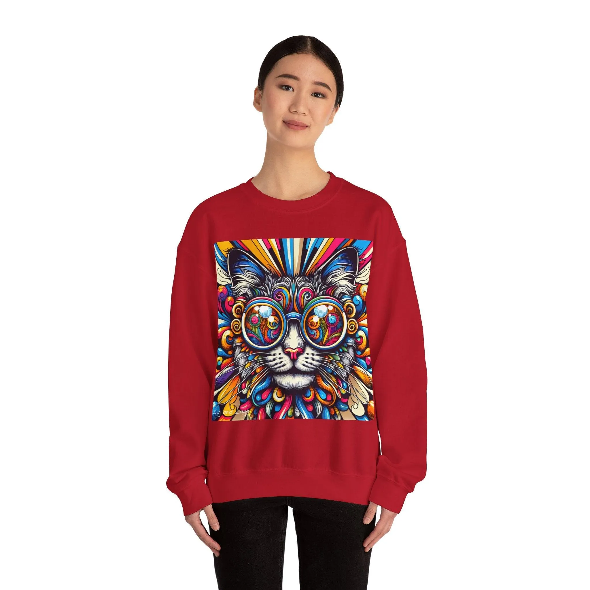 Cool Cat Pop Art Print Unisex Sweatshirt