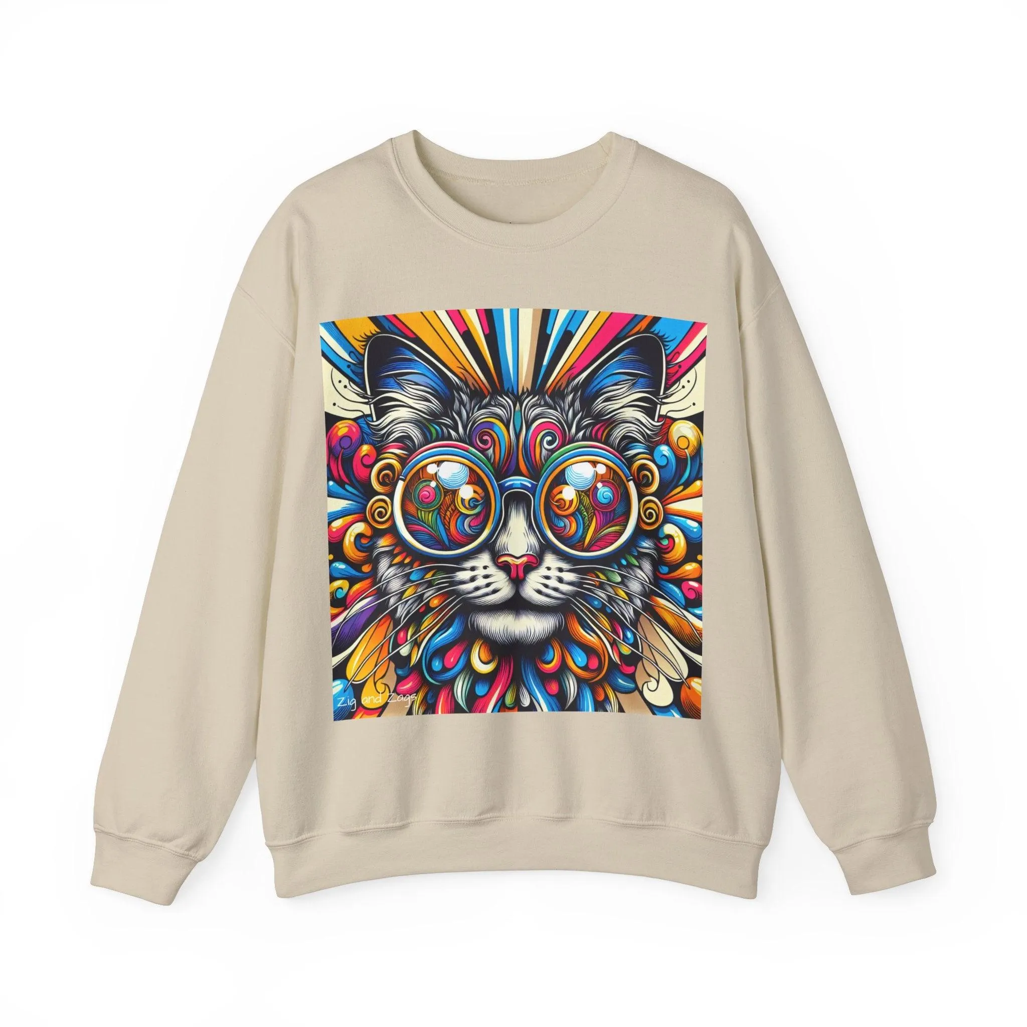 Cool Cat Pop Art Print Unisex Sweatshirt