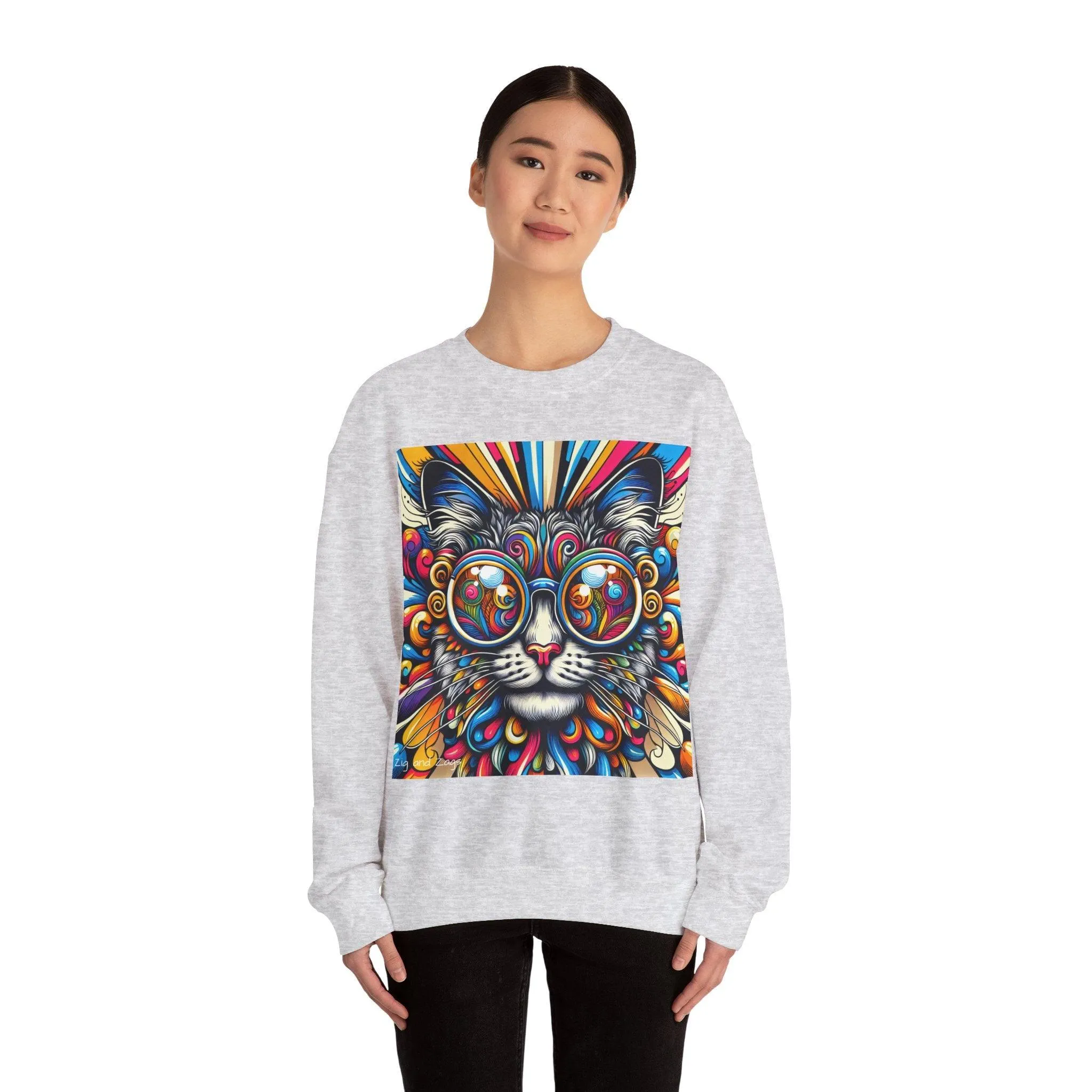 Cool Cat Pop Art Print Unisex Sweatshirt