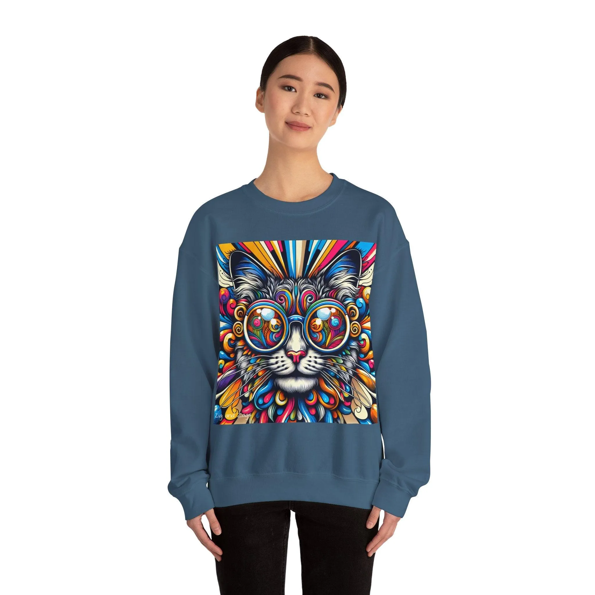 Cool Cat Pop Art Print Unisex Sweatshirt