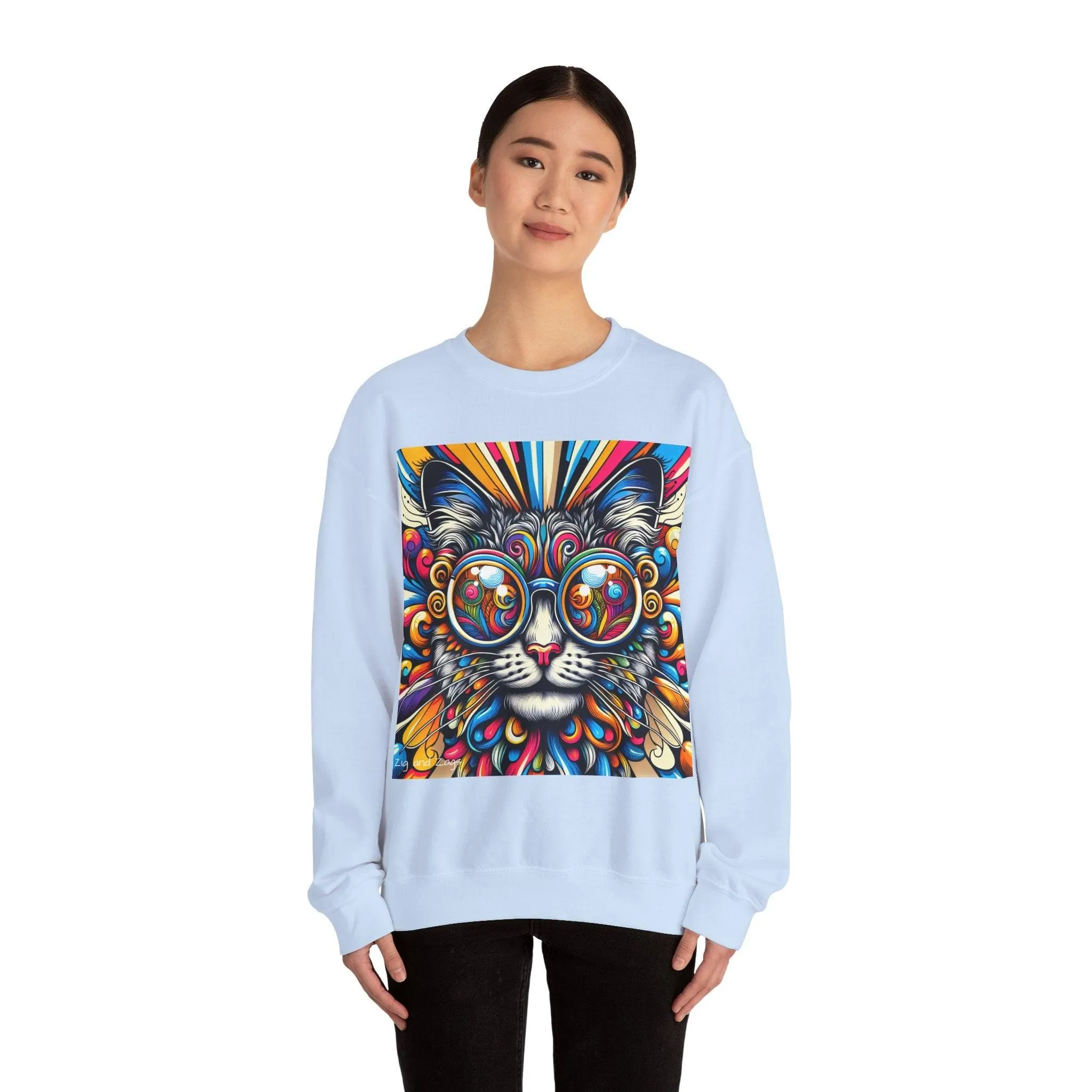 Cool Cat Pop Art Print Unisex Sweatshirt