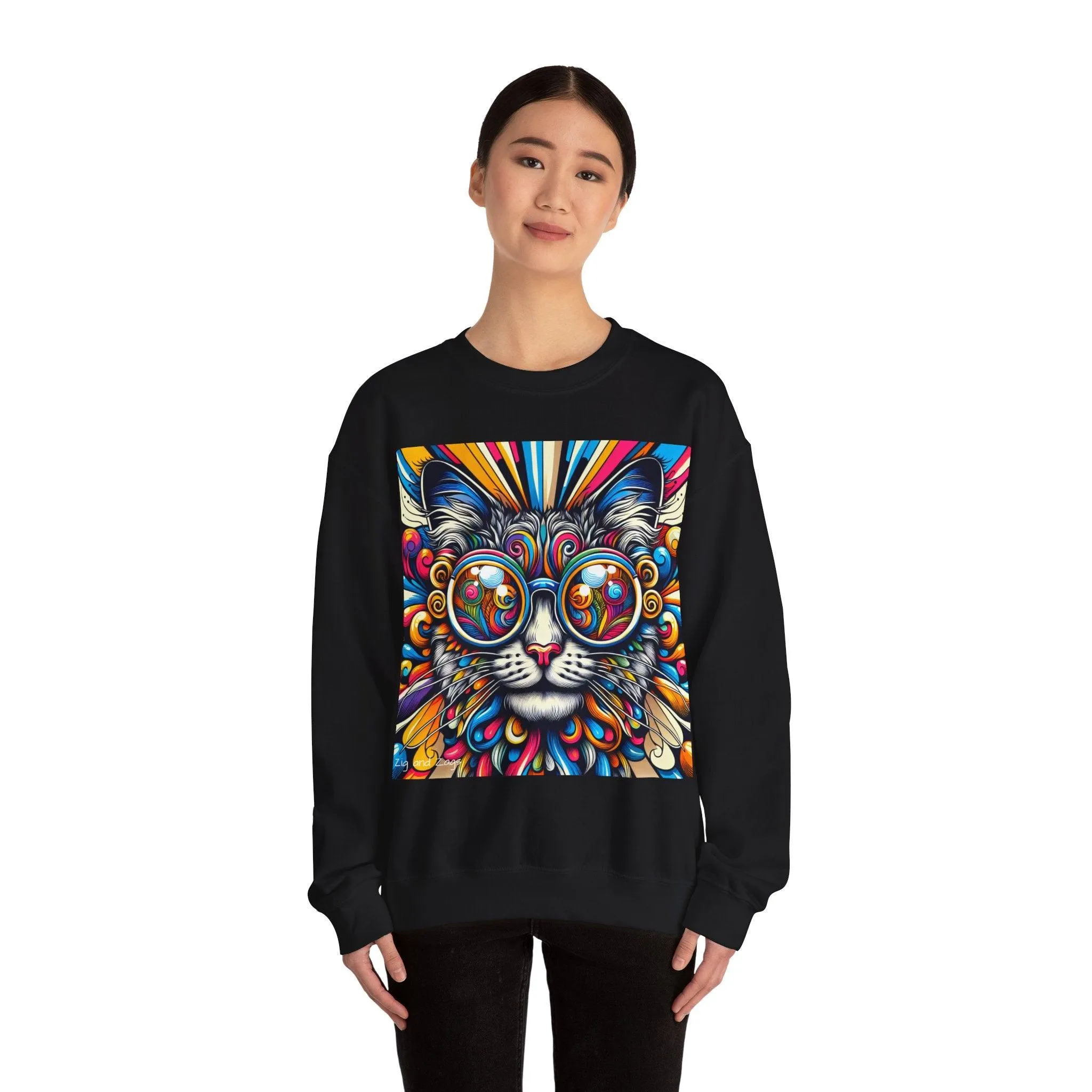 Cool Cat Pop Art Print Unisex Sweatshirt