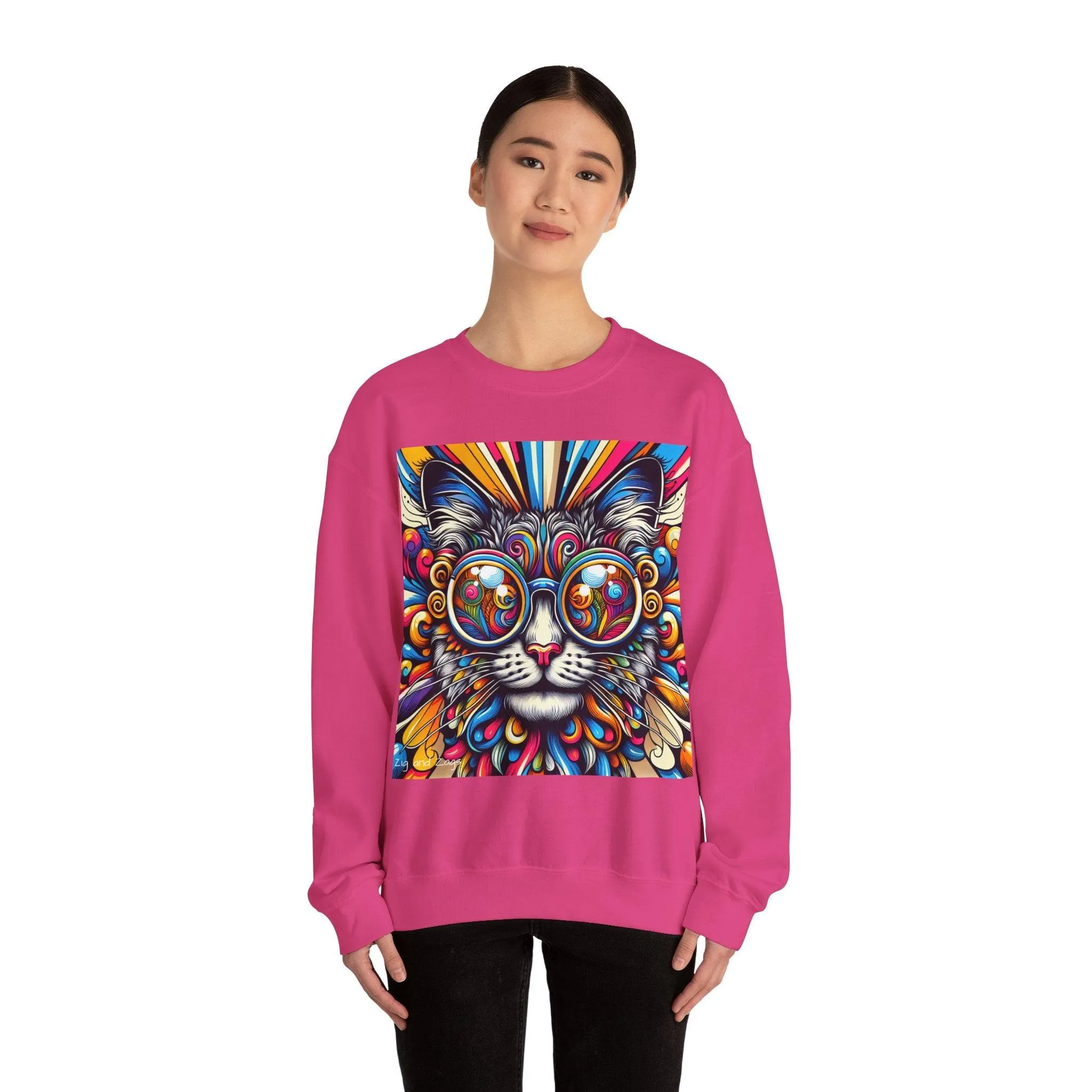 Cool Cat Pop Art Print Unisex Sweatshirt