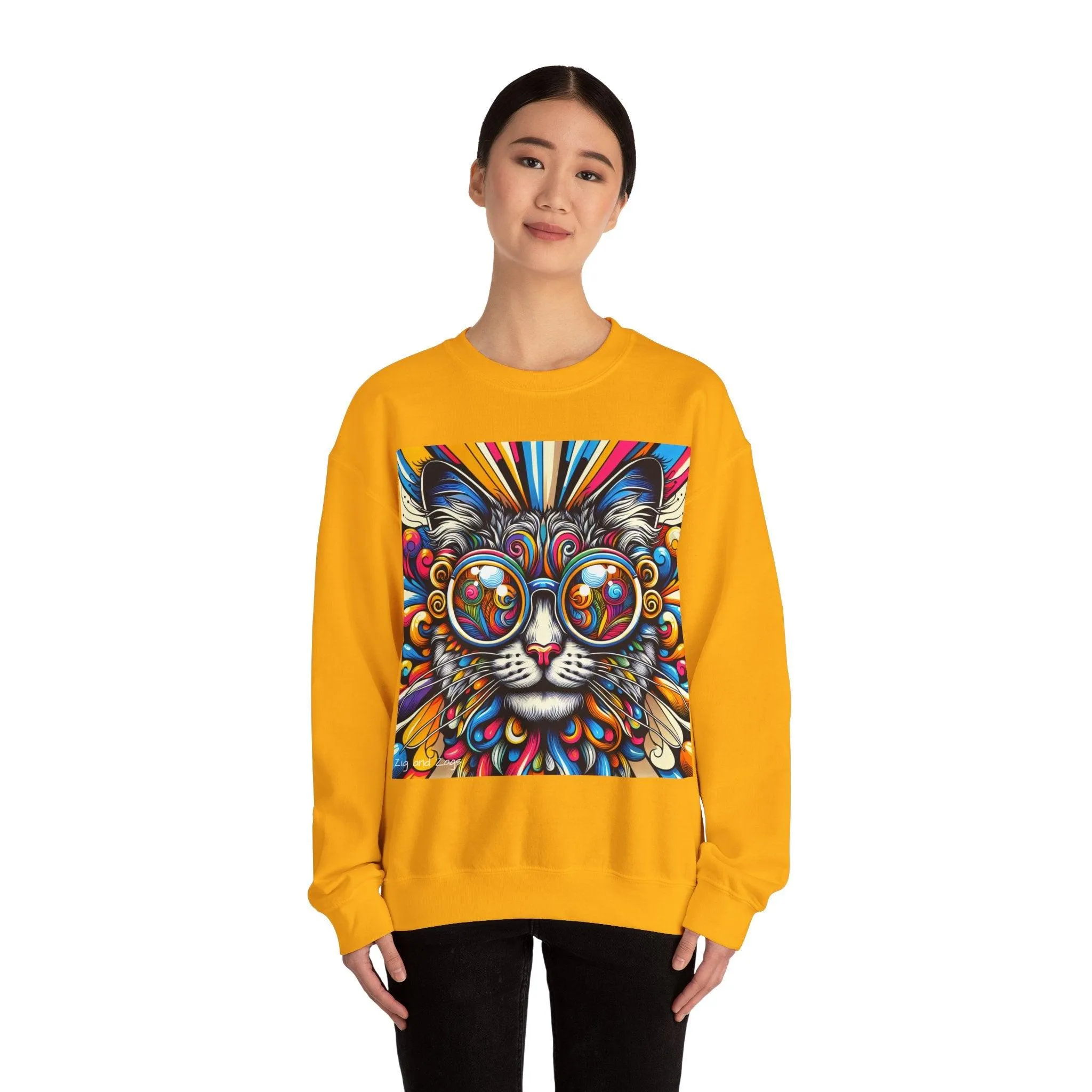 Cool Cat Pop Art Print Unisex Sweatshirt