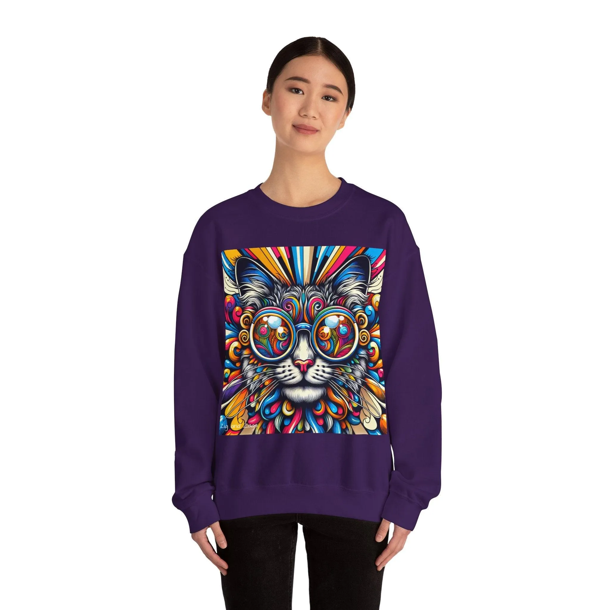 Cool Cat Pop Art Print Unisex Sweatshirt