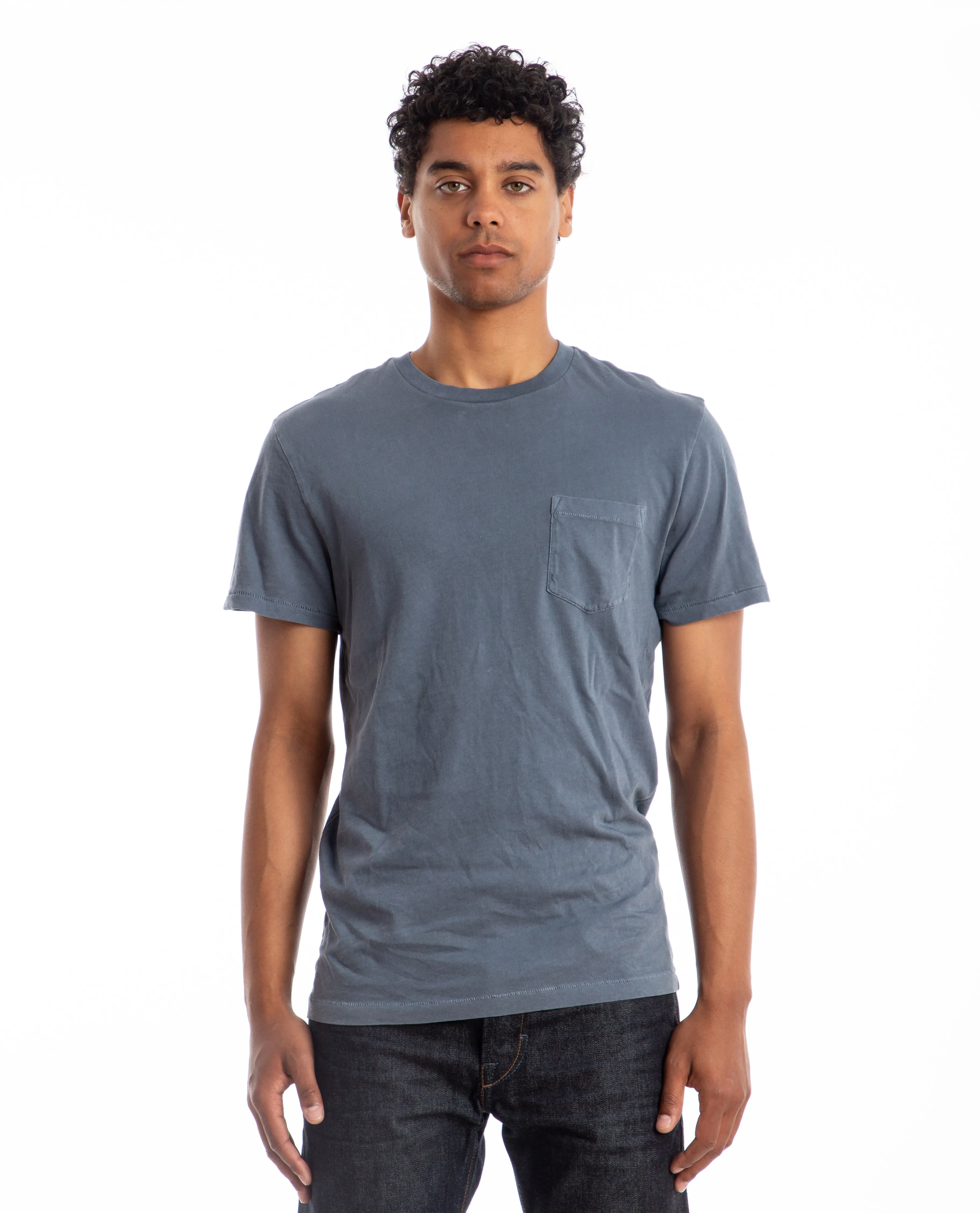 Crewneck Pocket Tee Blue