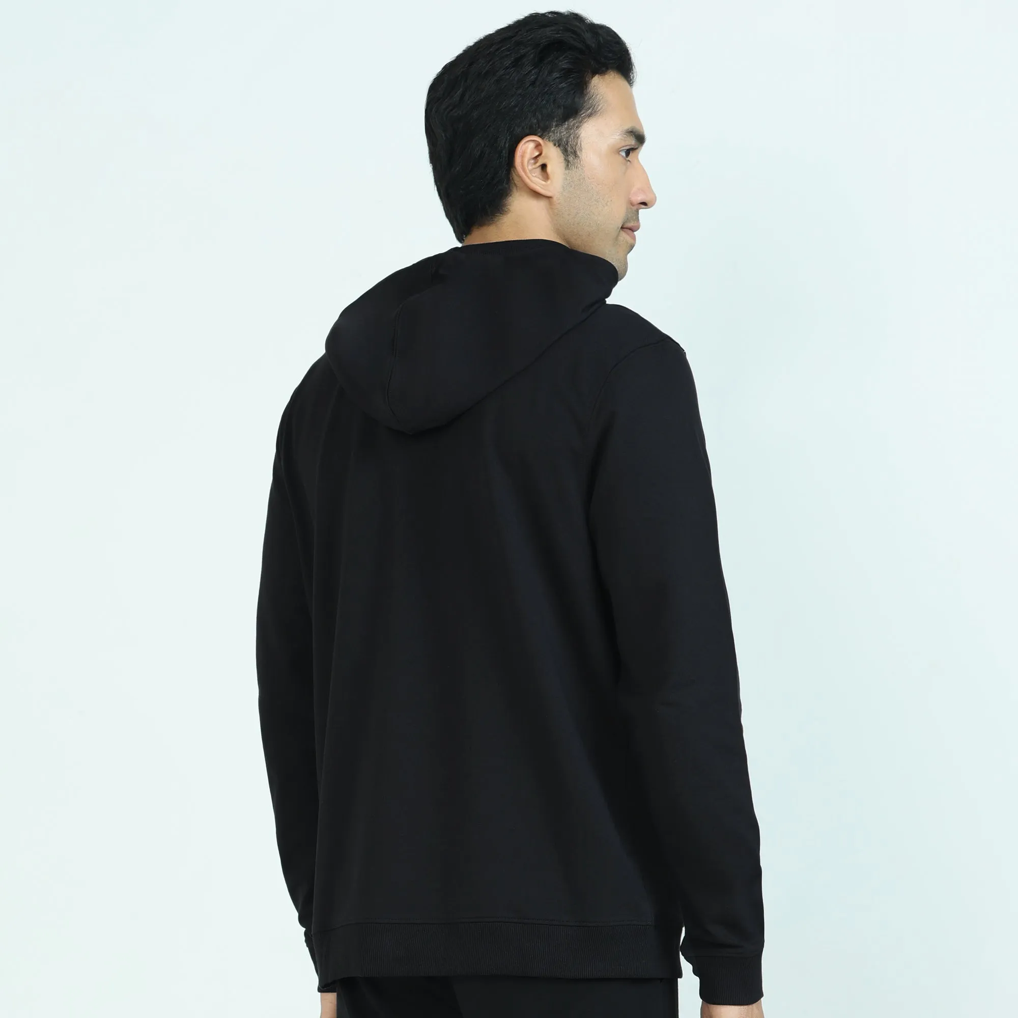Cruze French Terry Cotton Hoodie Jackets Pitch Black