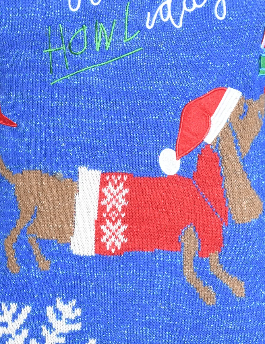 Cute Animal Print Christmas Jumper - M