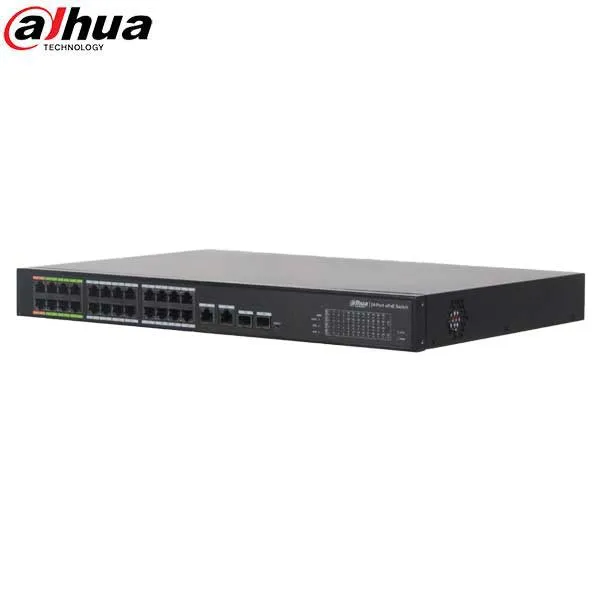 Dahua / ePoE Ethernet Switch / 24-Port / 800m PoE / 100-240 VAC / 360W / Managed / LR2226-24ET-360