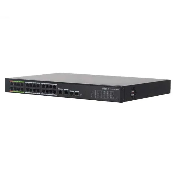 Dahua / ePoE Ethernet Switch / 24-Port / 800m PoE / 100-240 VAC / 360W / Managed / LR2226-24ET-360