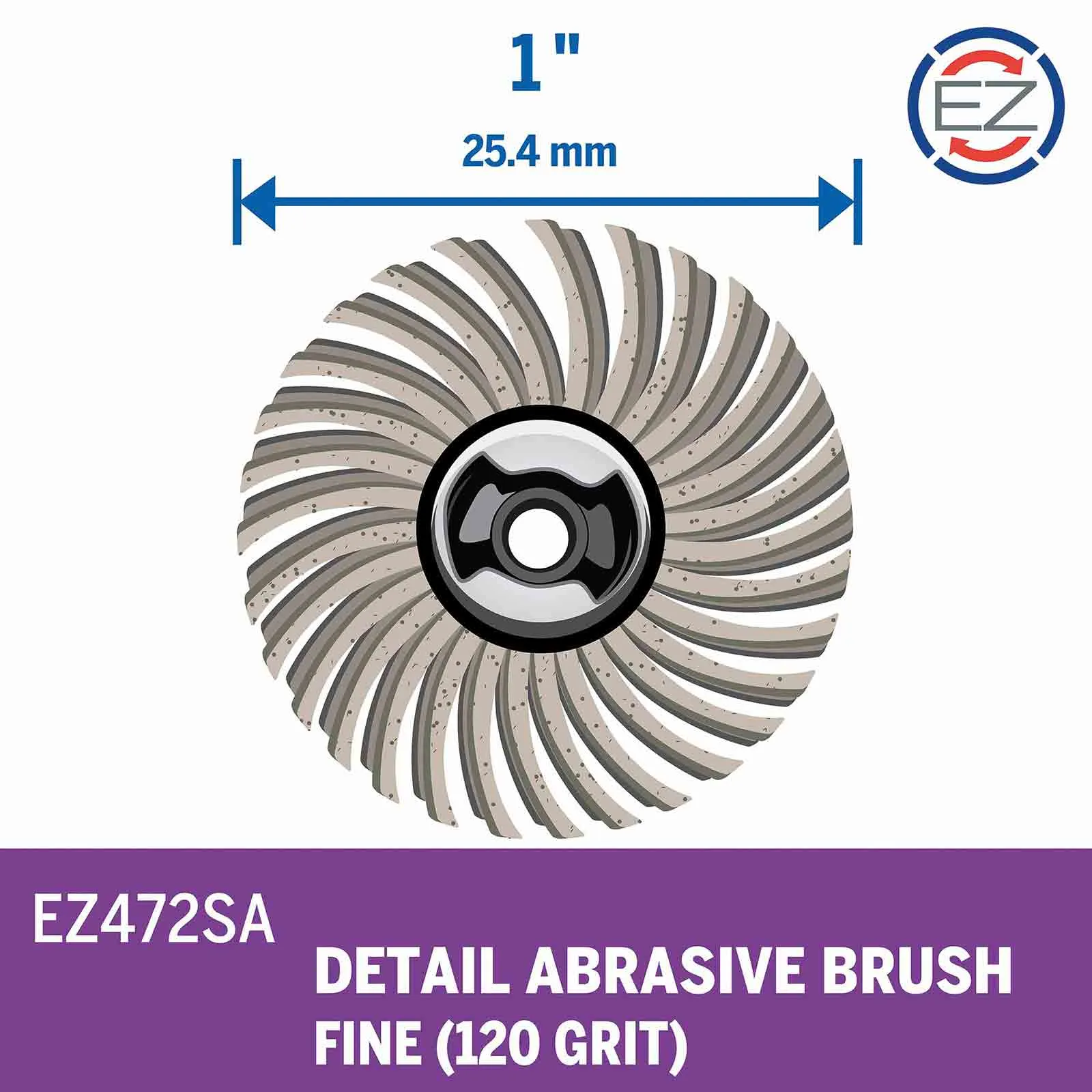 Dremel EZ472SA Medium 120 Grit Detail Abrasive Brush