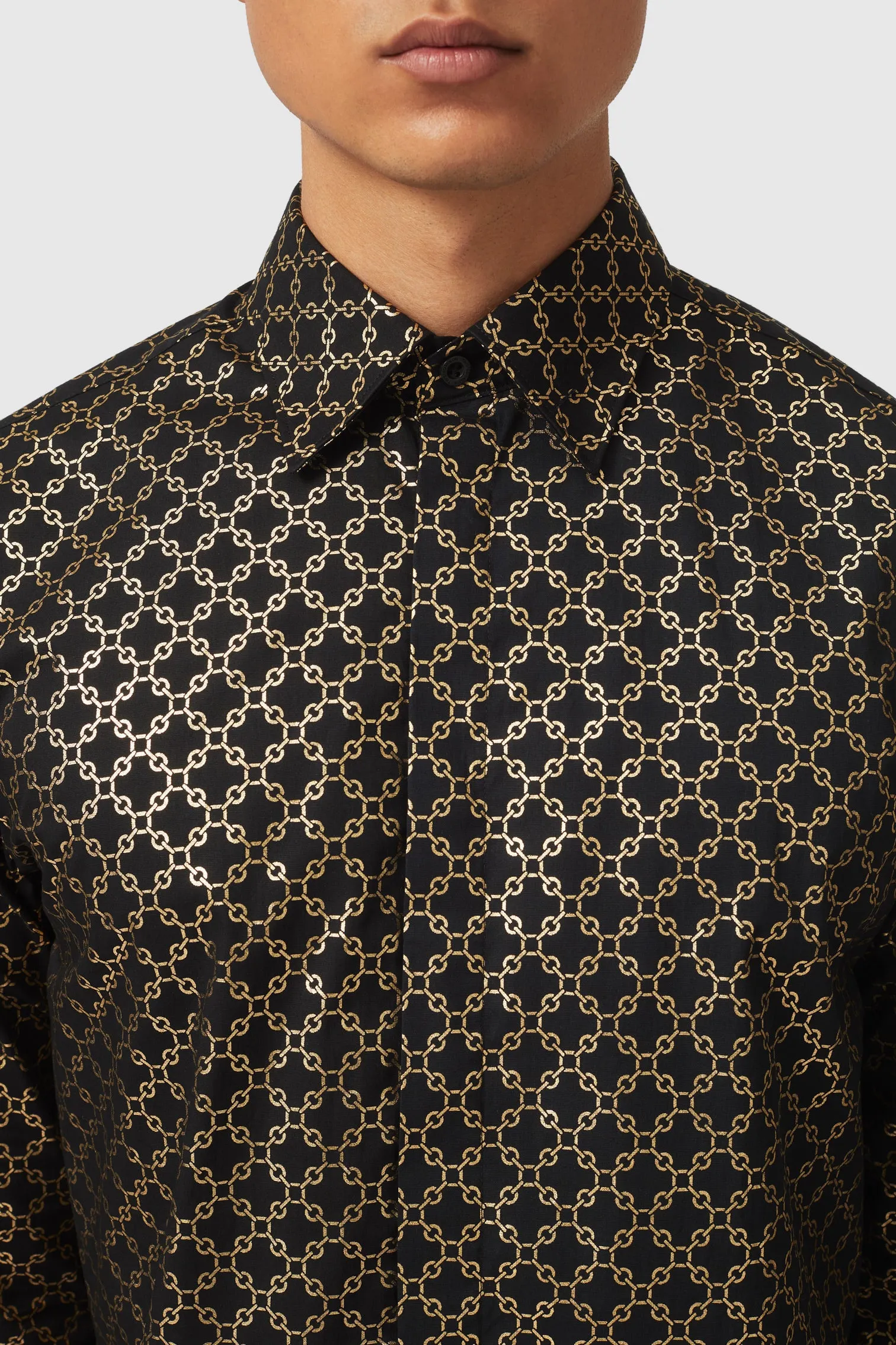 Erdrich Slim Fit Black Cotton Shirt - ARCHIVE