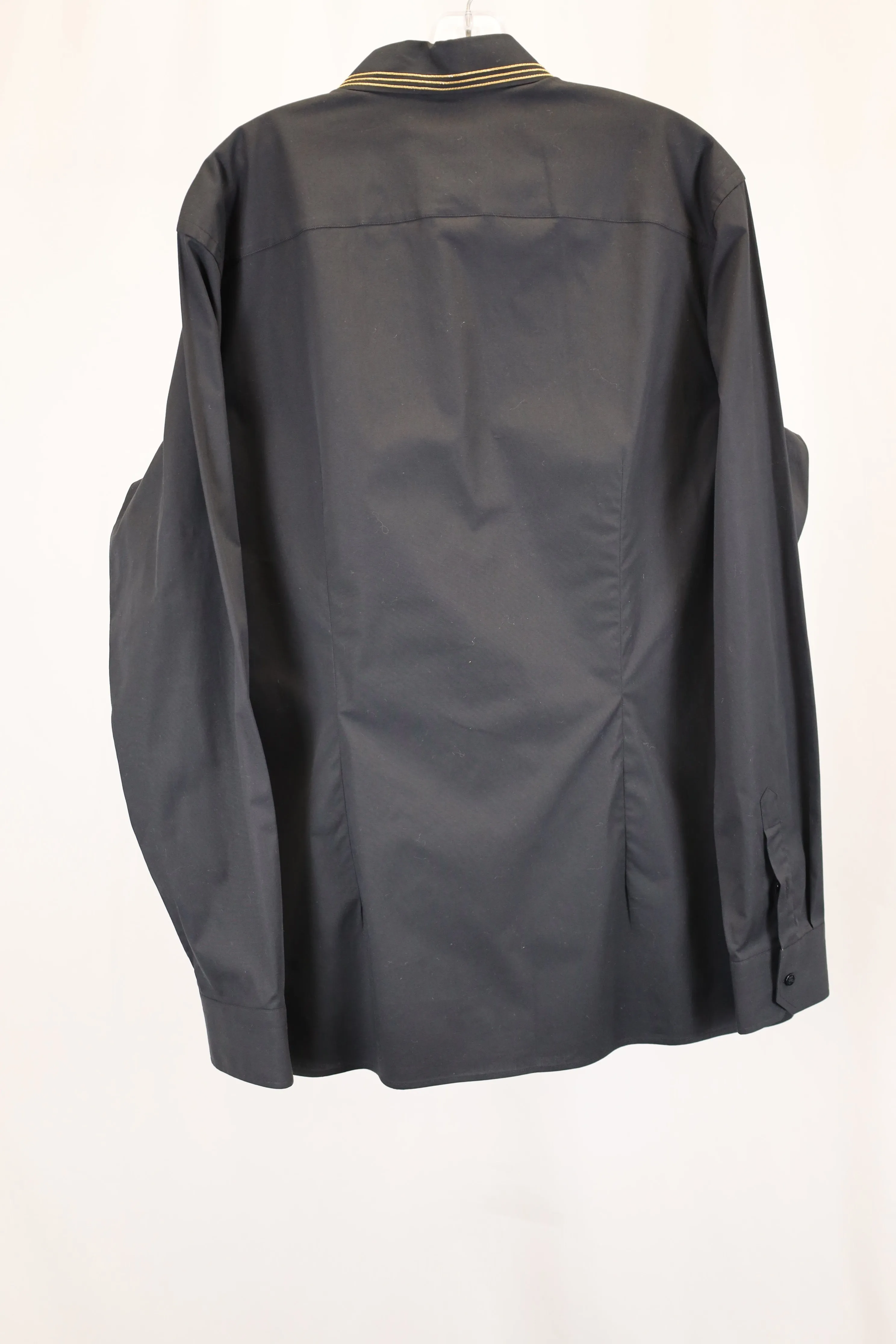 Fendi Italian-Style Collar Shirt In Black Cotton
