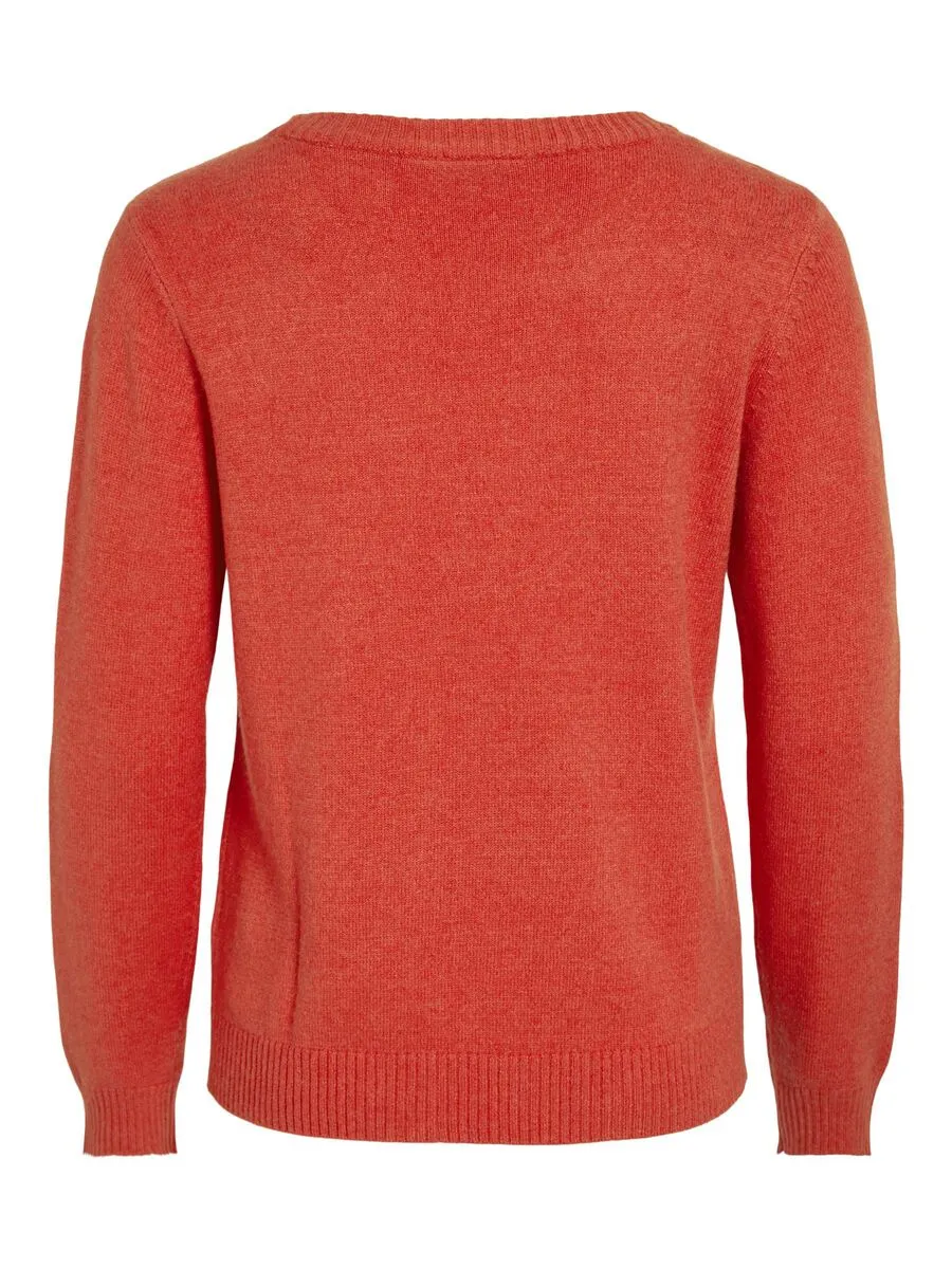 Floria Knitted Jumper (Aurora Red/Dark Melan)