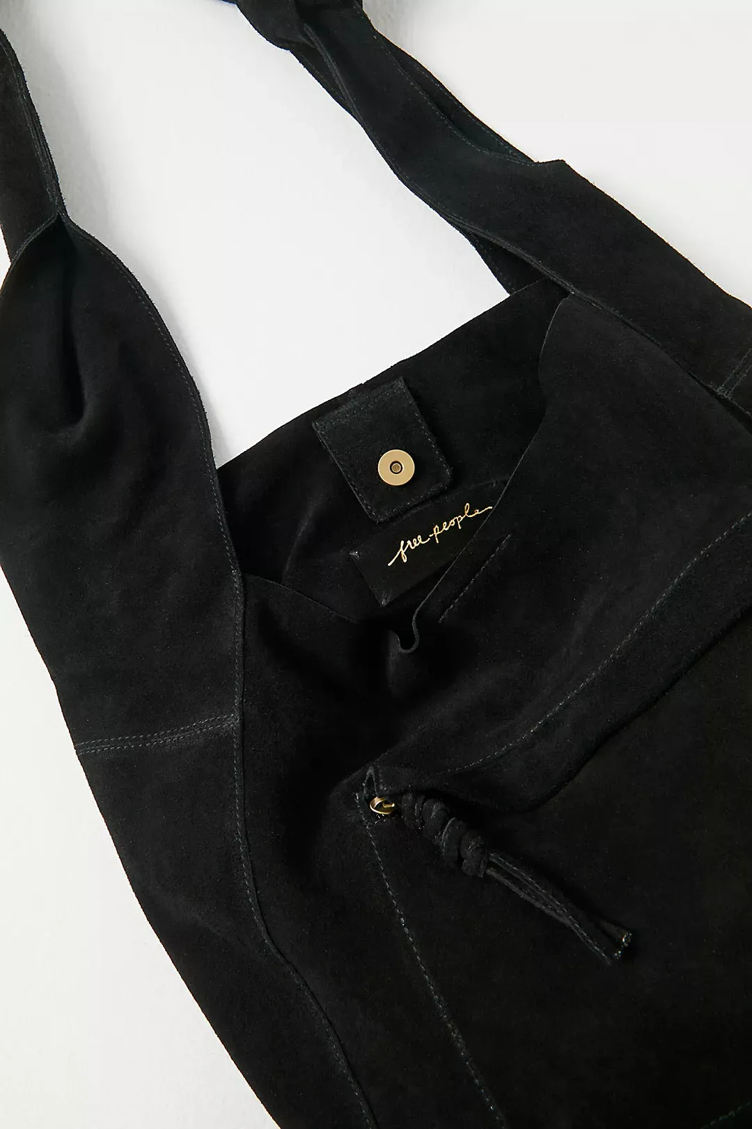FREE PEOPLE JESSA SUEDE CARRYALL BLACK