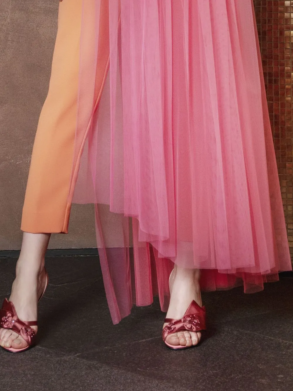 Gathered Tulle Top & Trousers