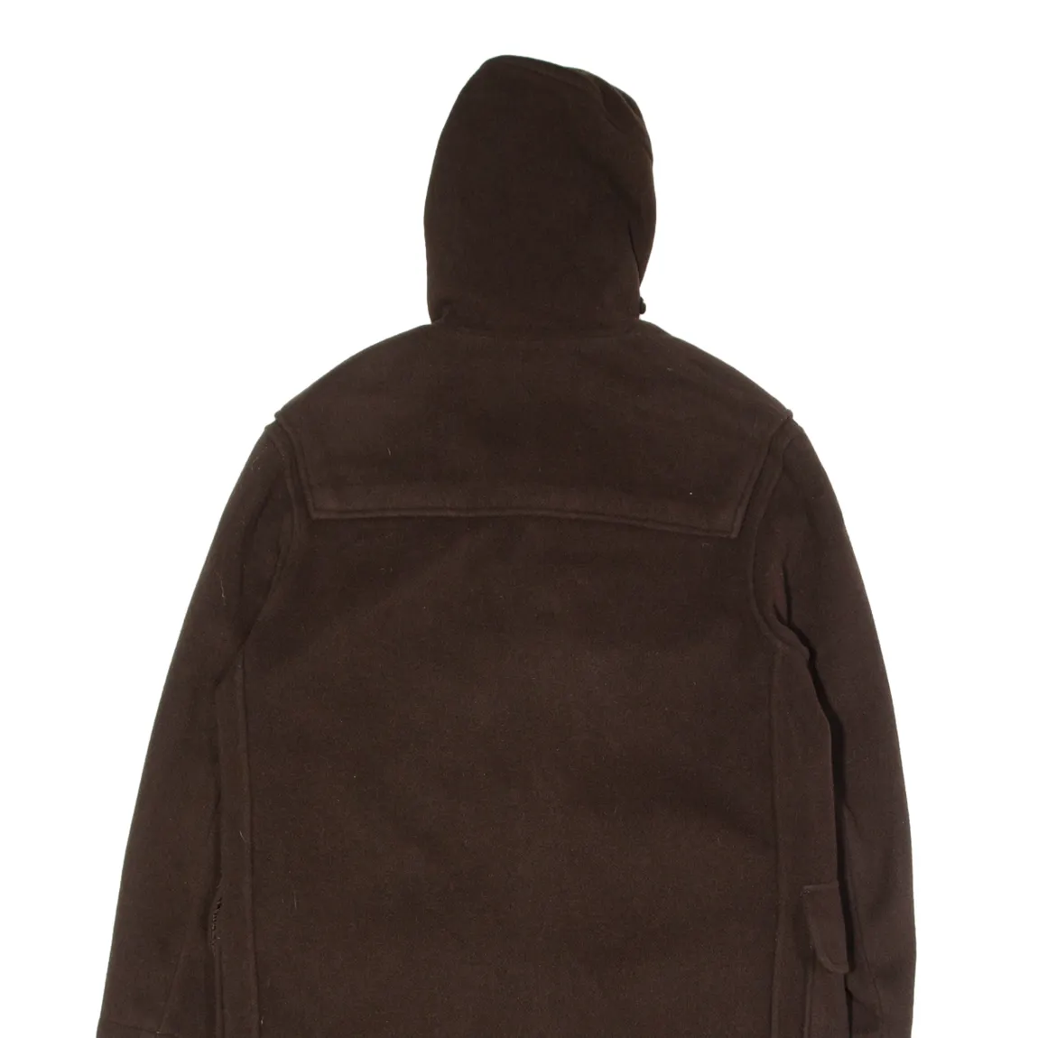 GLOVERALL Mens Duffle Coat Brown Wool Hooded S