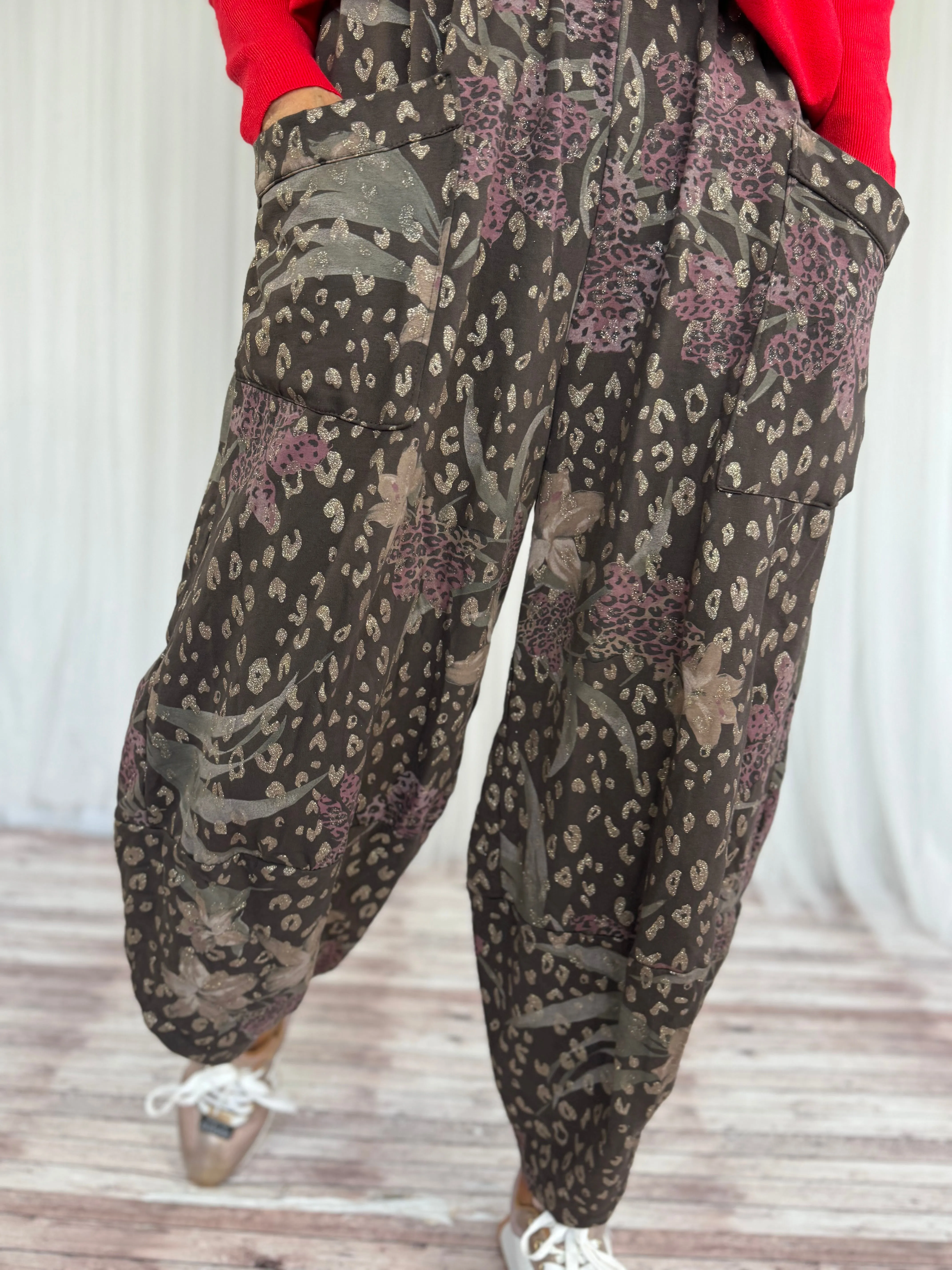 GOLD DIVINA - COCOON TROUSERS - CHOCOLATE