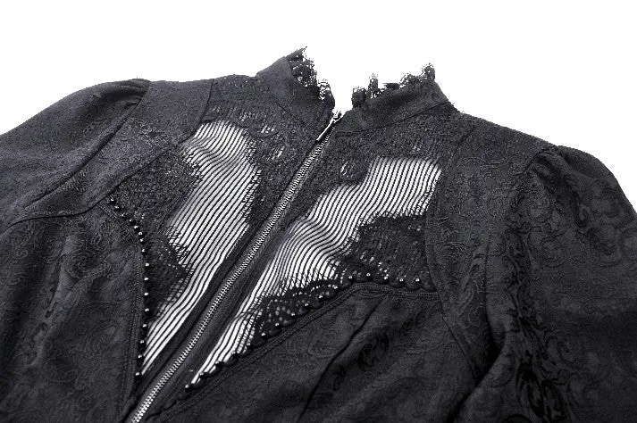 Gothic Hollow Pattern Sheer Tailcoat JW271