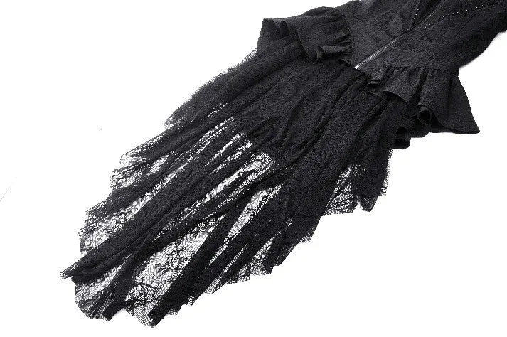 Gothic Hollow Pattern Sheer Tailcoat JW271