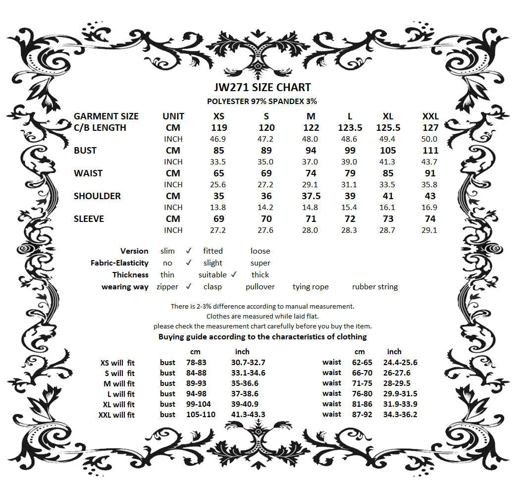 Gothic Hollow Pattern Sheer Tailcoat JW271