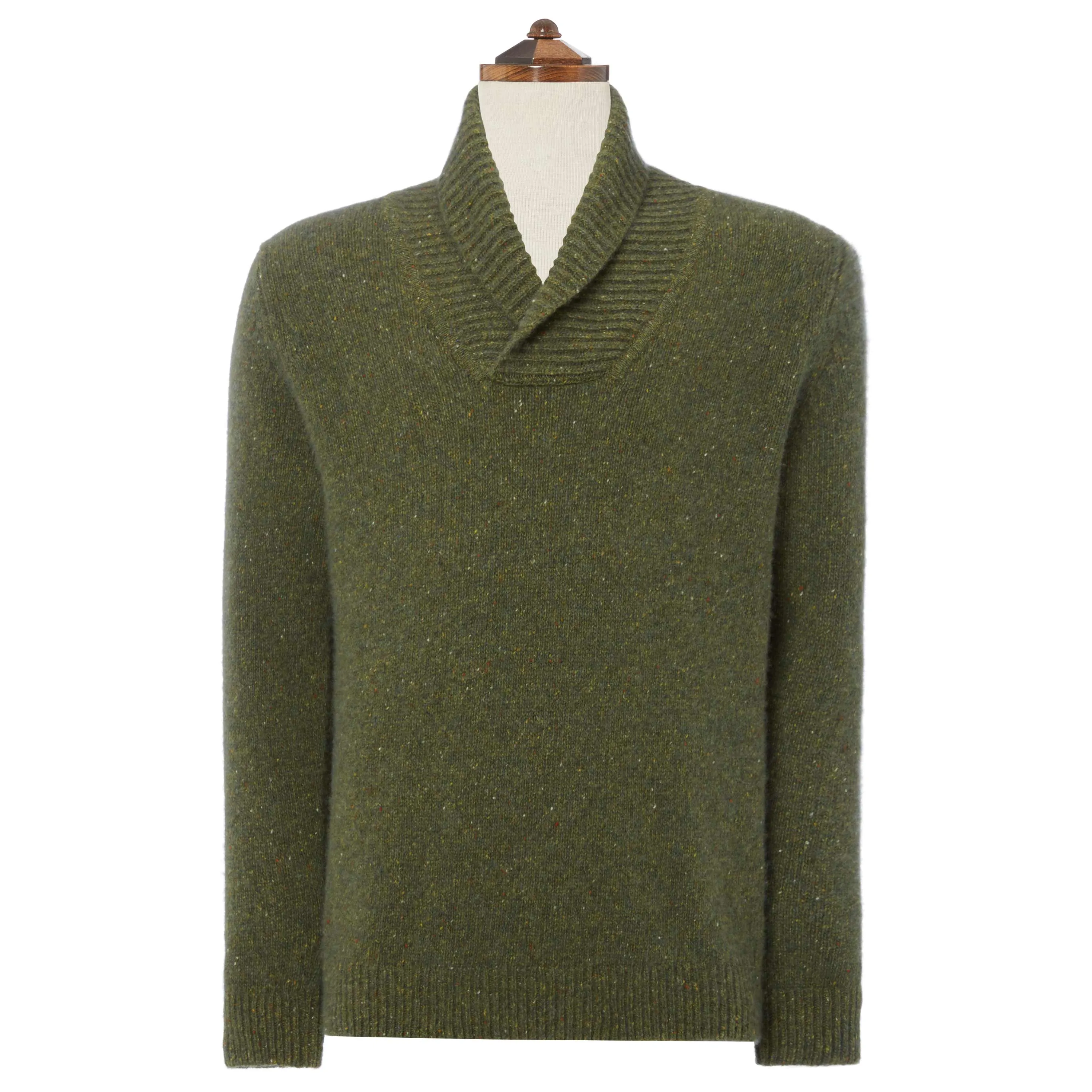 GREEN LACKEN DONEGAL CASHMERE JUMPER
