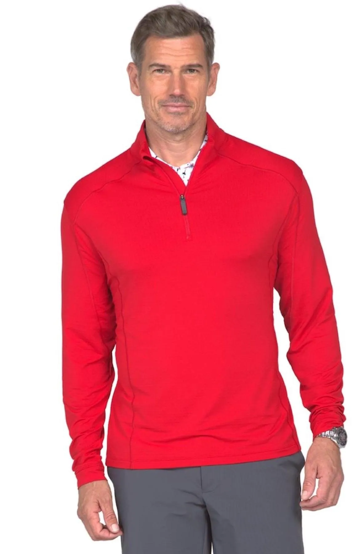 Ibkül - Men's Long Sleeve Mock Neck Pullover - 90199 (Modern Fit)