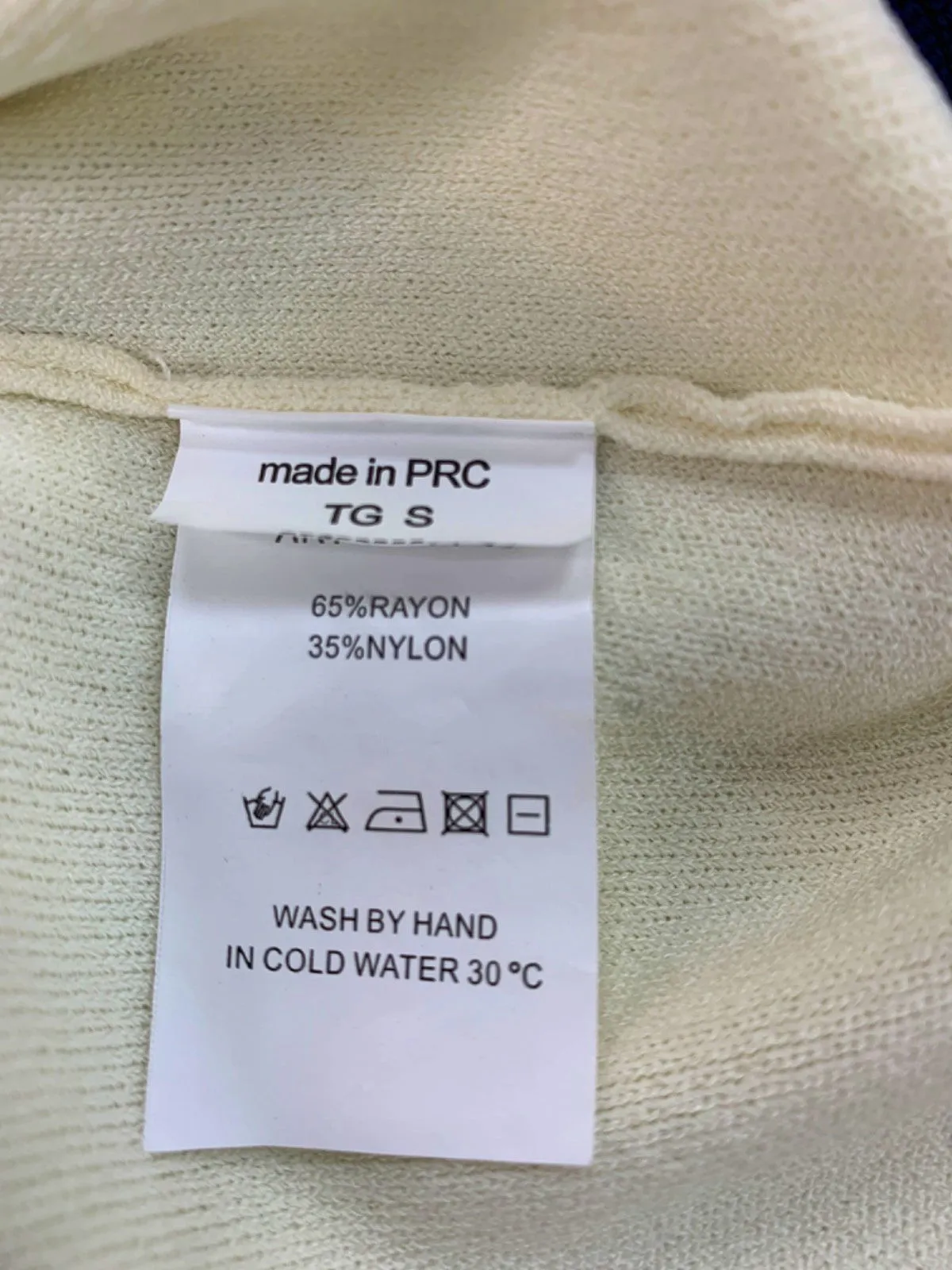 James Lakeland Cream and Navy Pearl-Embellished Jumper UK S