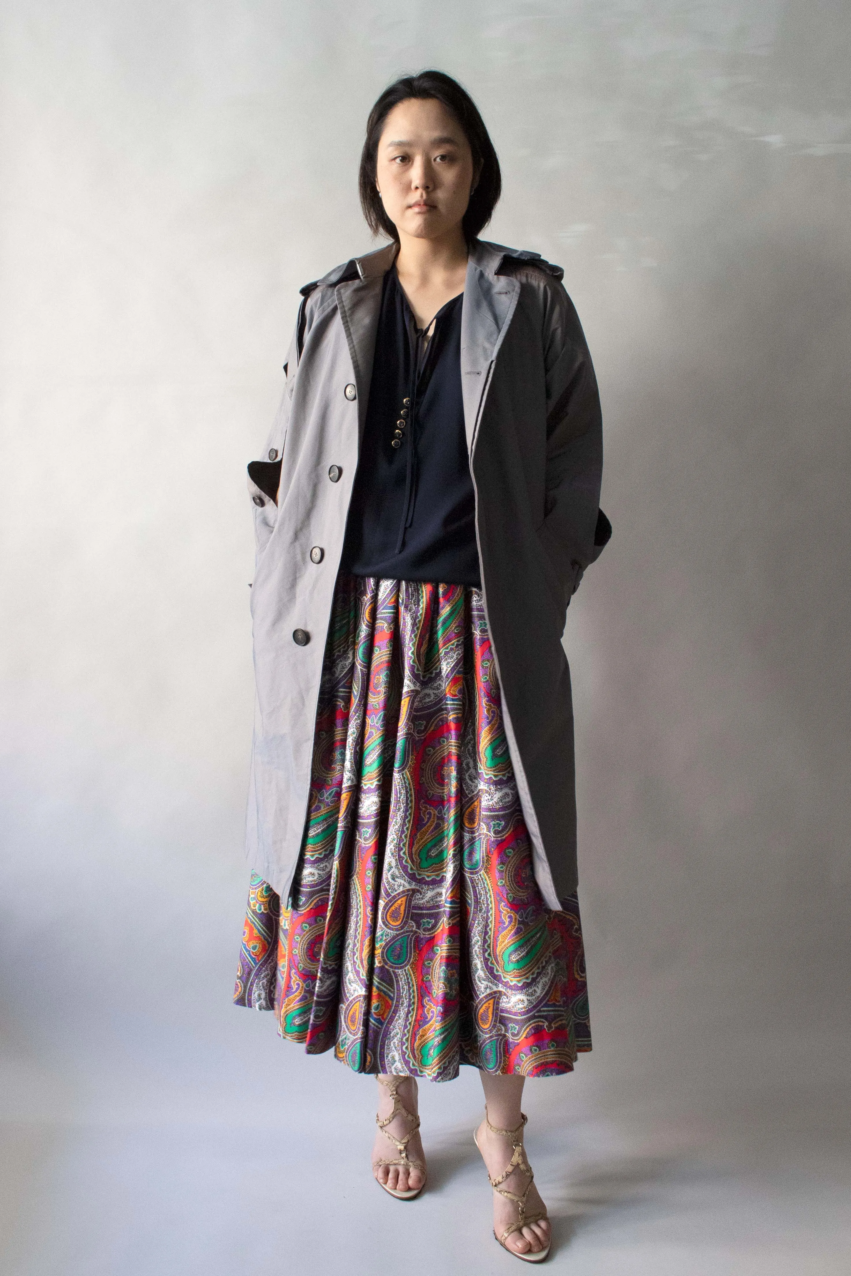 Jean Paul Gaultier Iridescent Woven Trench Coat