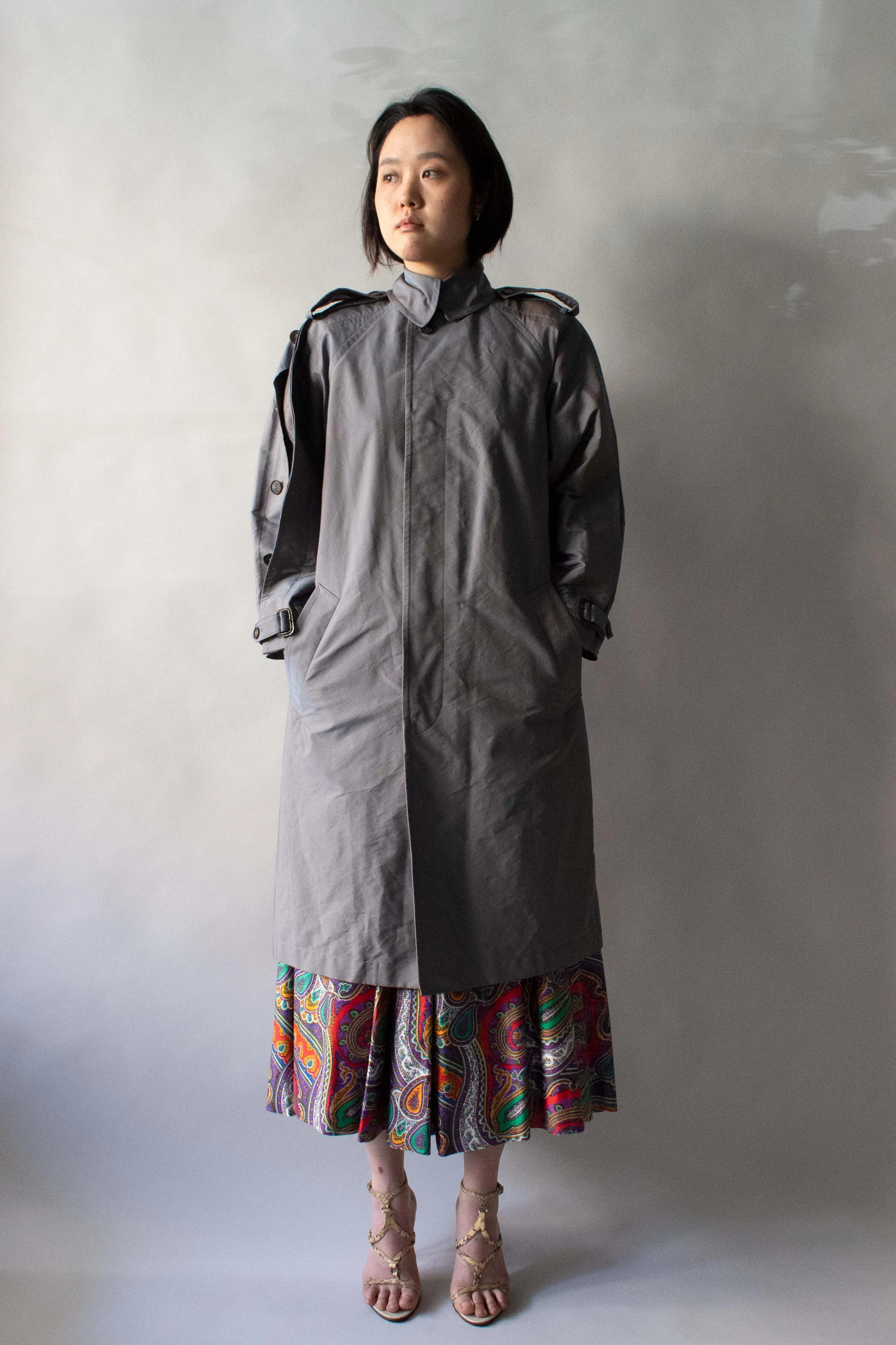 Jean Paul Gaultier Iridescent Woven Trench Coat