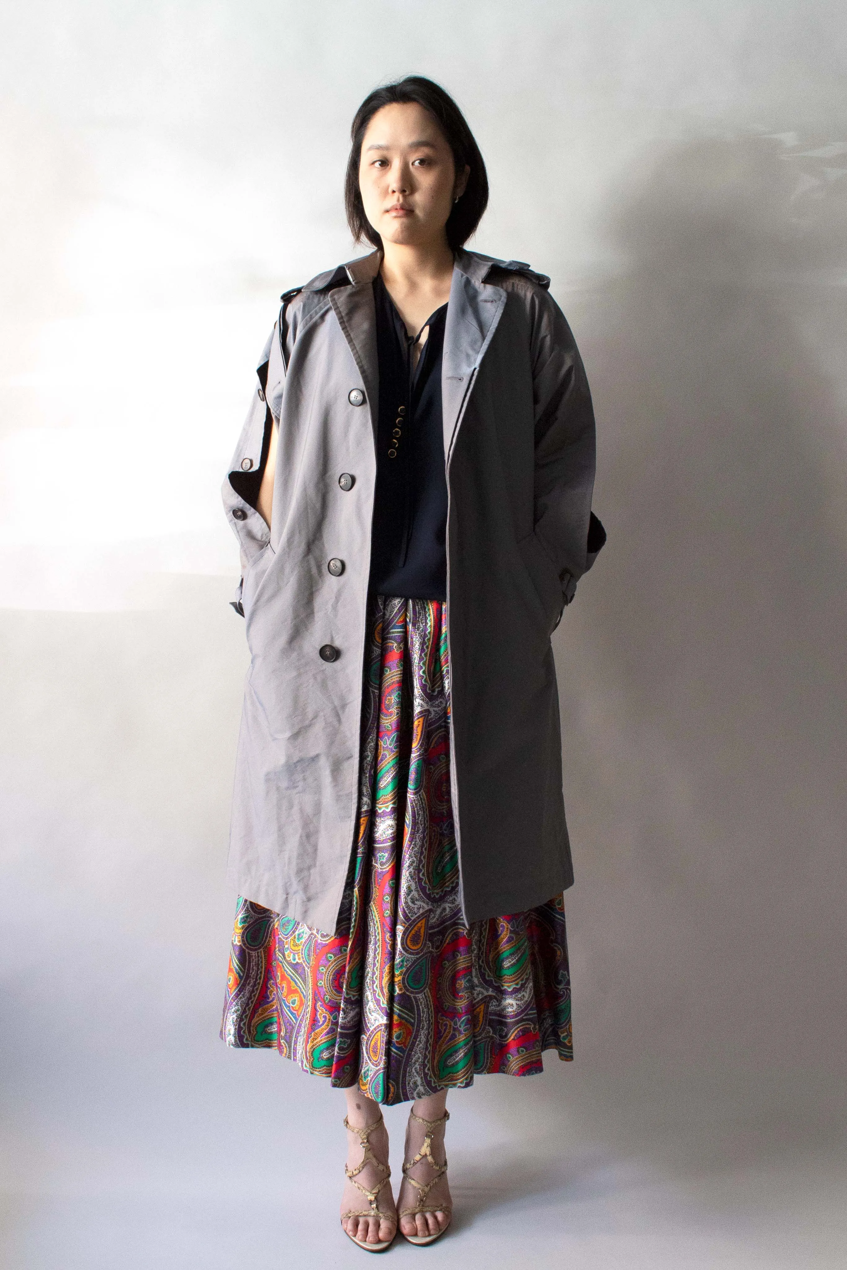 Jean Paul Gaultier Iridescent Woven Trench Coat