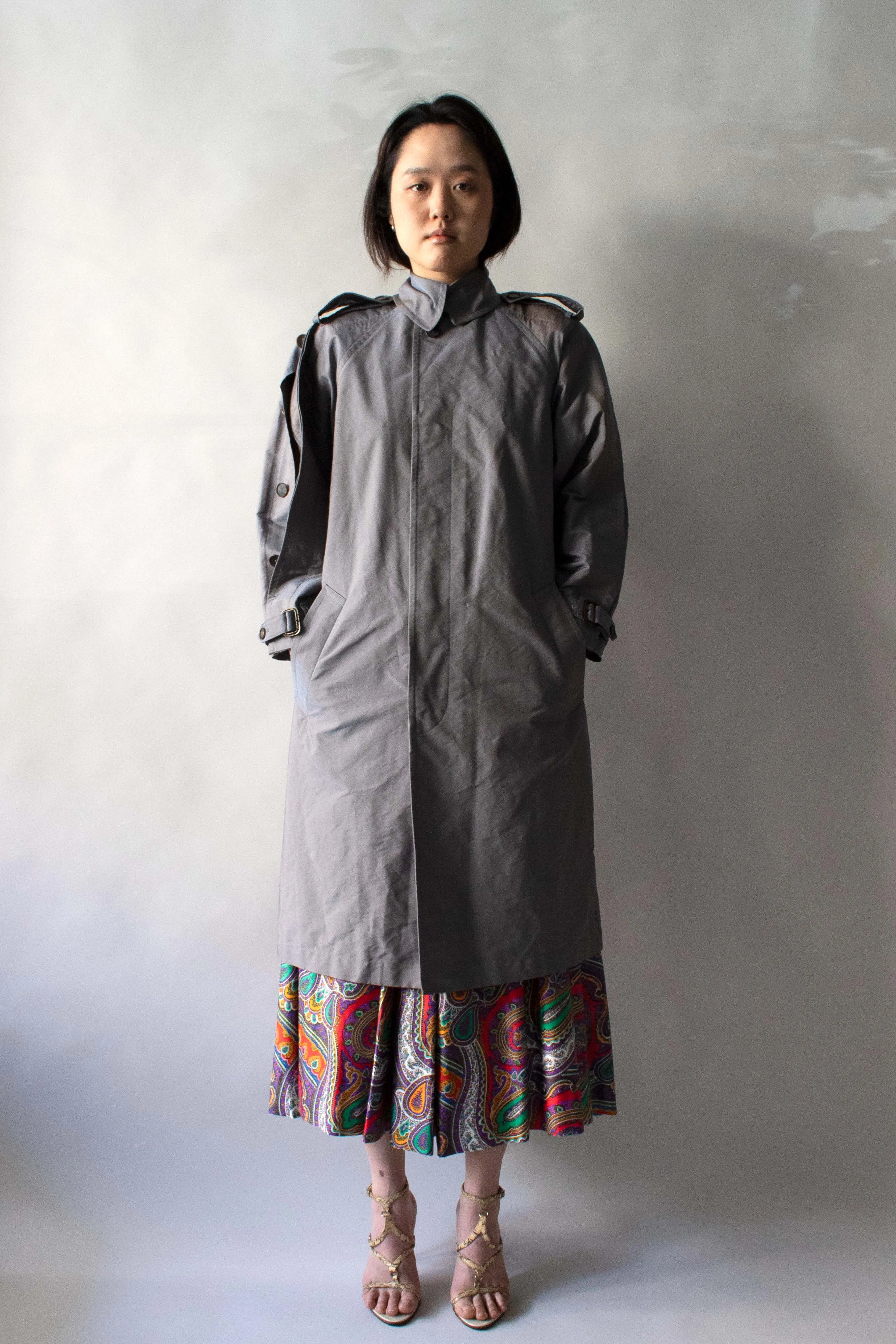 Jean Paul Gaultier Iridescent Woven Trench Coat