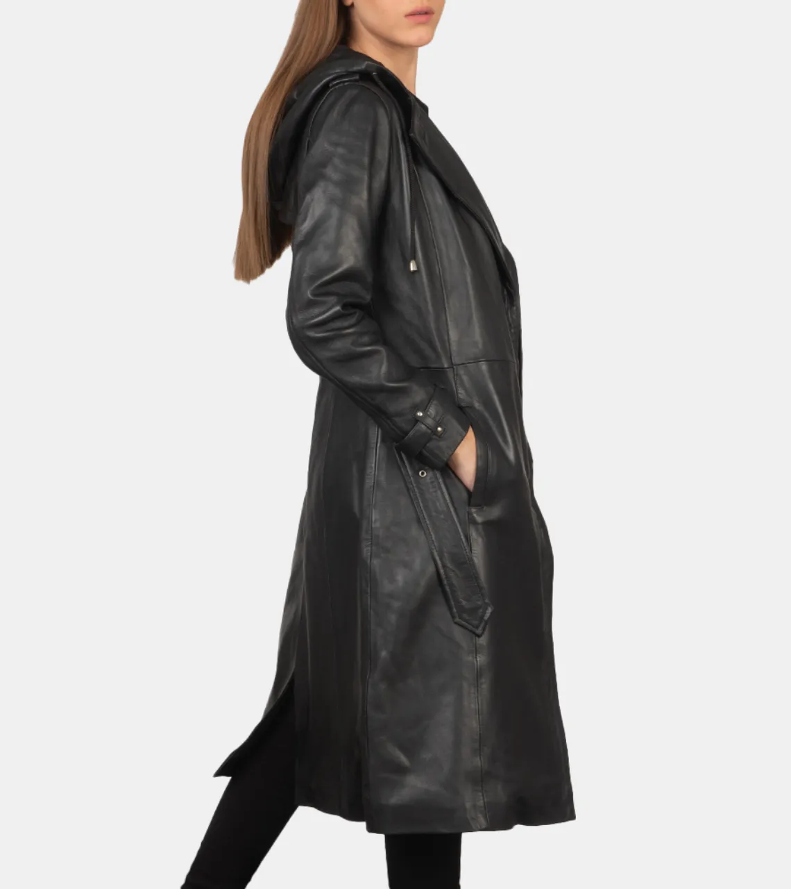Lennox Women's Black Leather Coat