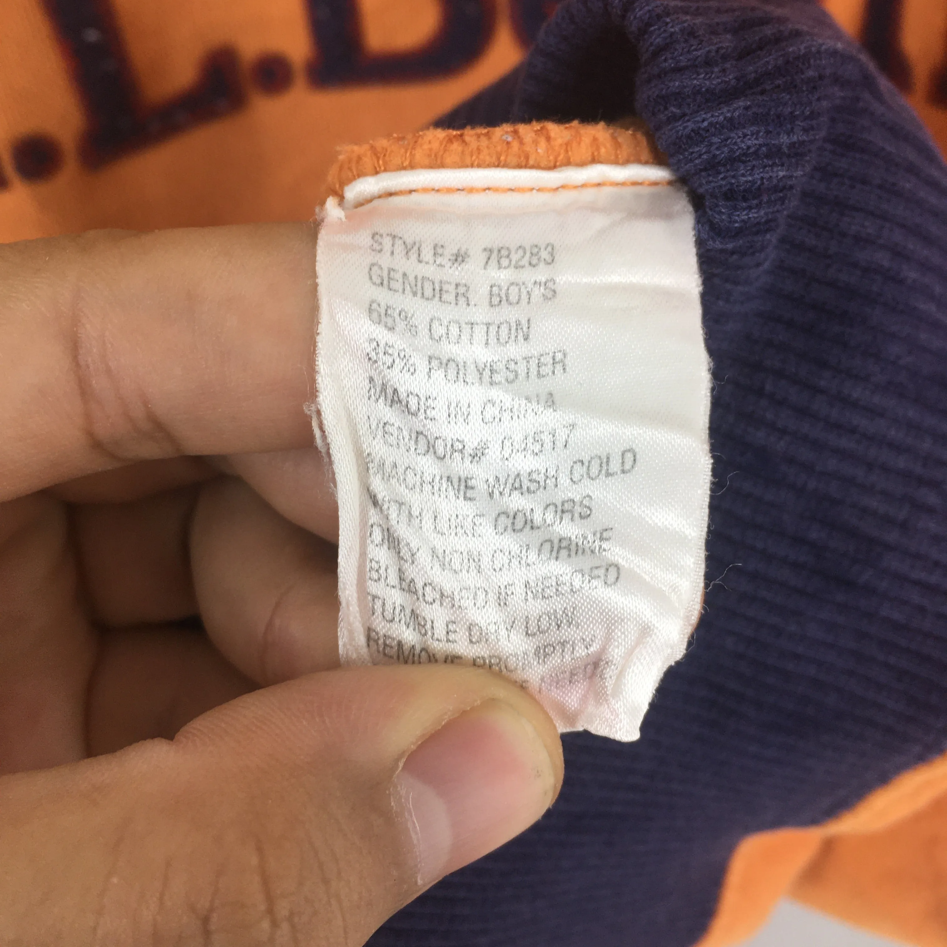 LL Bean Usa Orange Sweatshirt Small