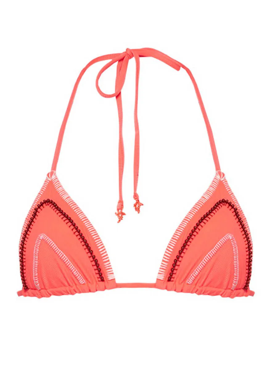 Maaji Fire Coral Alana Sliding Triangle Bikini Top