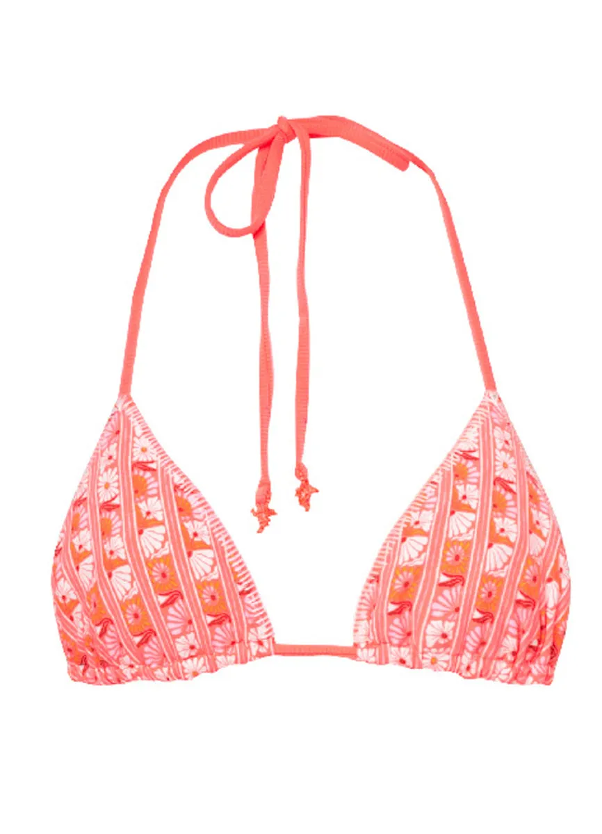 Maaji Fire Coral Alana Sliding Triangle Bikini Top
