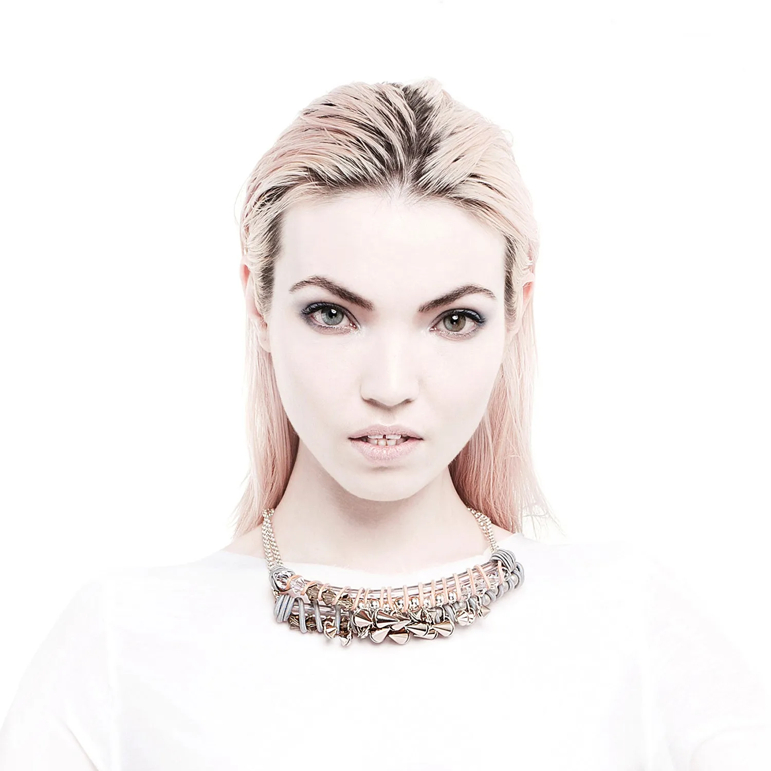 Maria Lau Grey Shock Twist Necklace